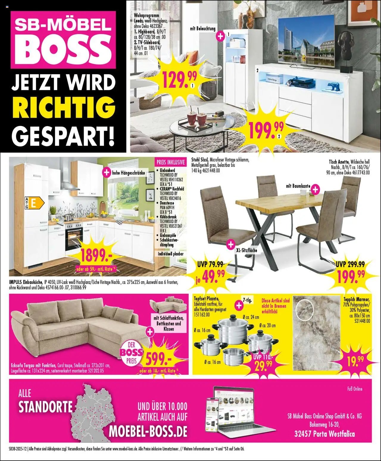 SB Möbel Boss Prospekt 	 (2025-09-13 - 2025-09-19) | 12