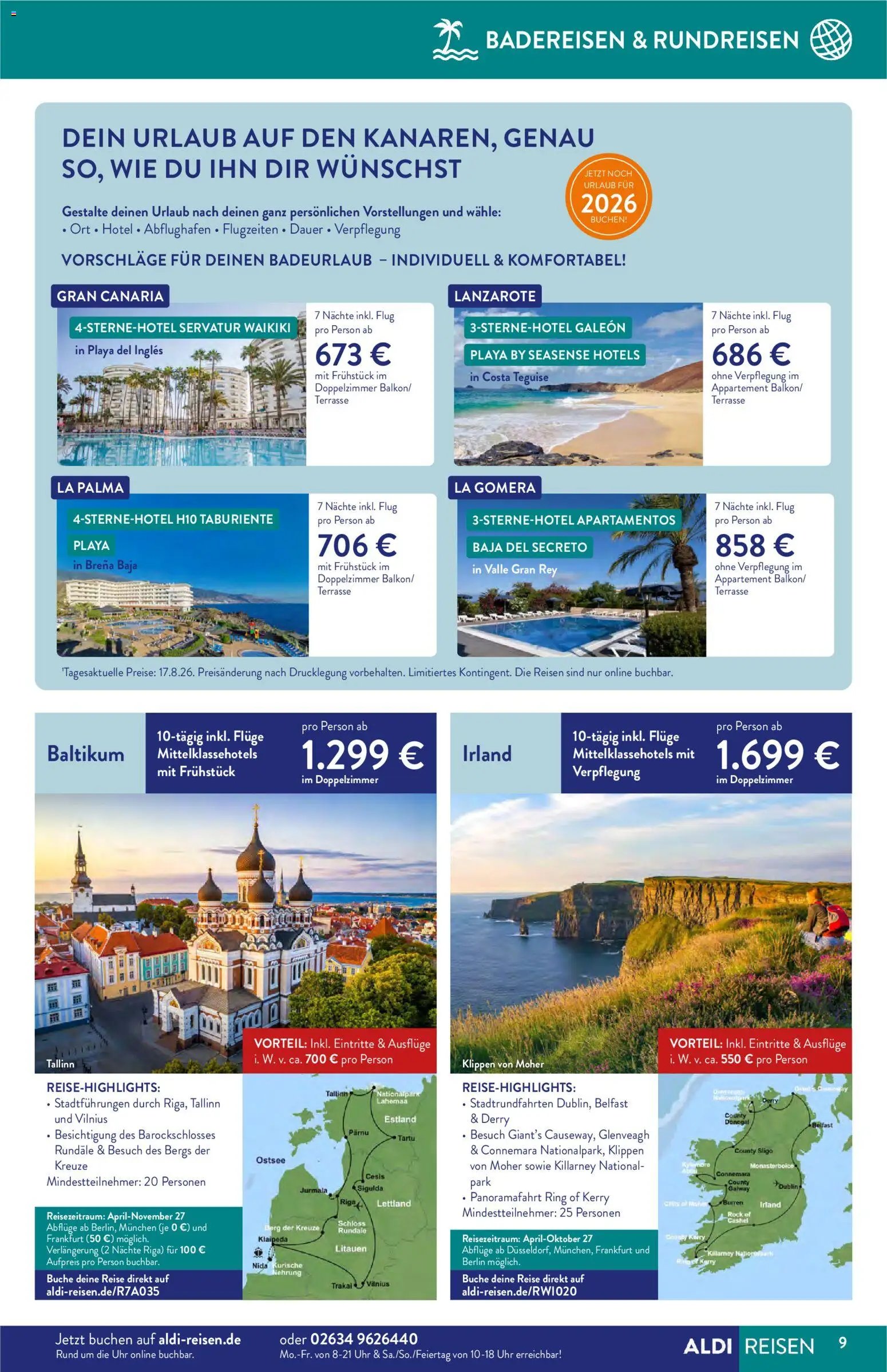 Aldi Reisen Prospekt