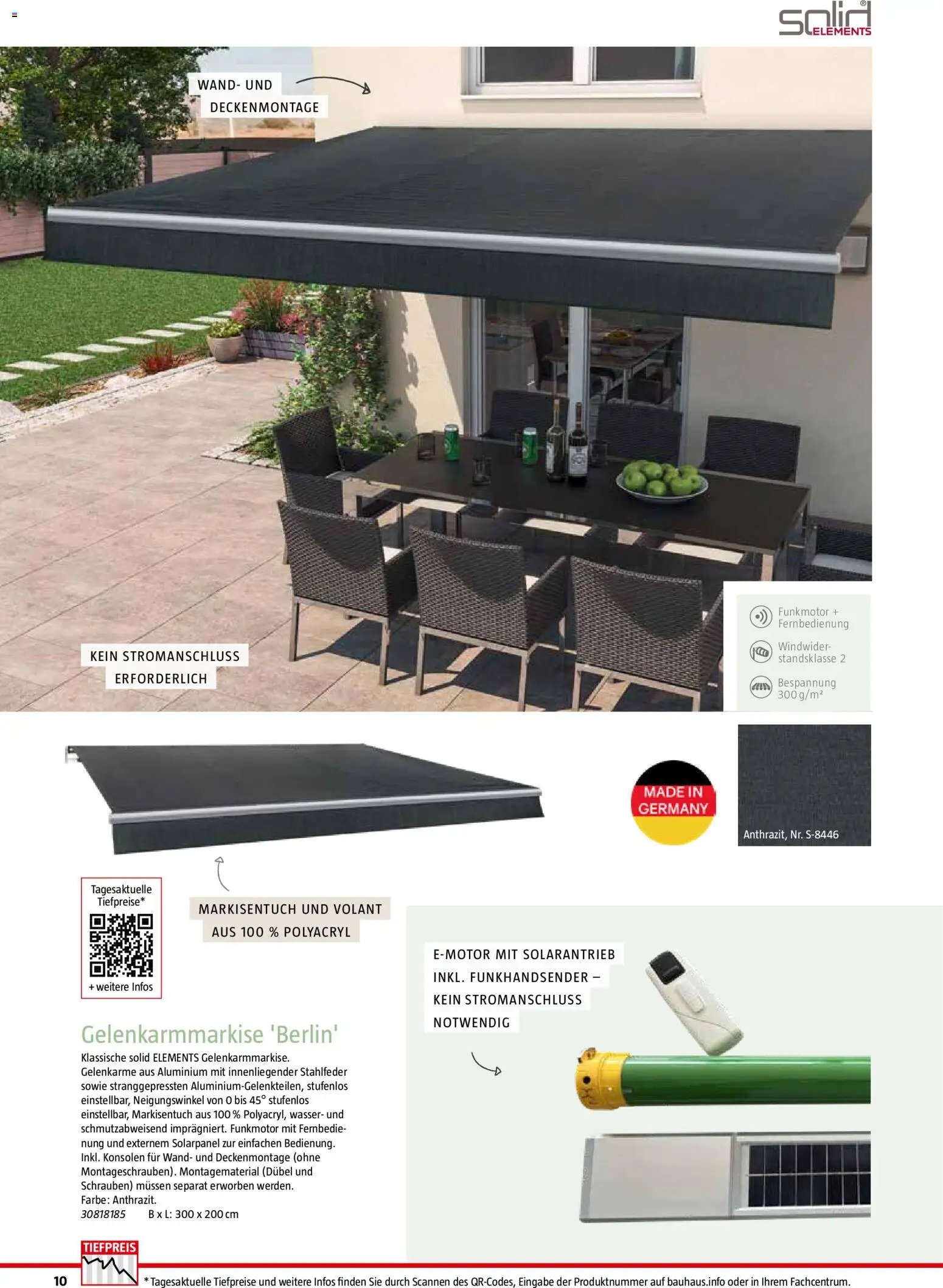 Bauhaus Markisen
