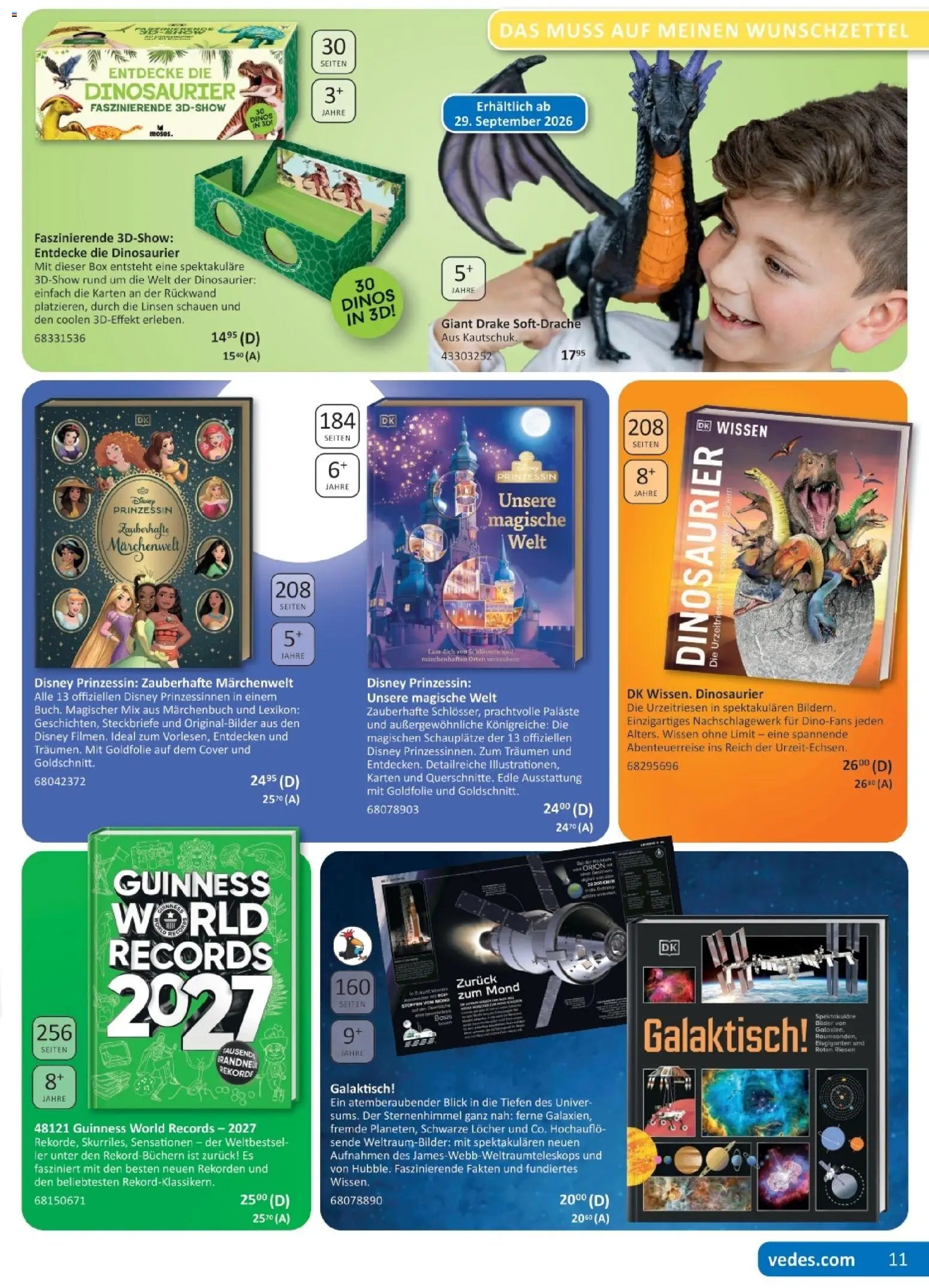 Vedes Spiele-, Buch- und Kreativprospekt