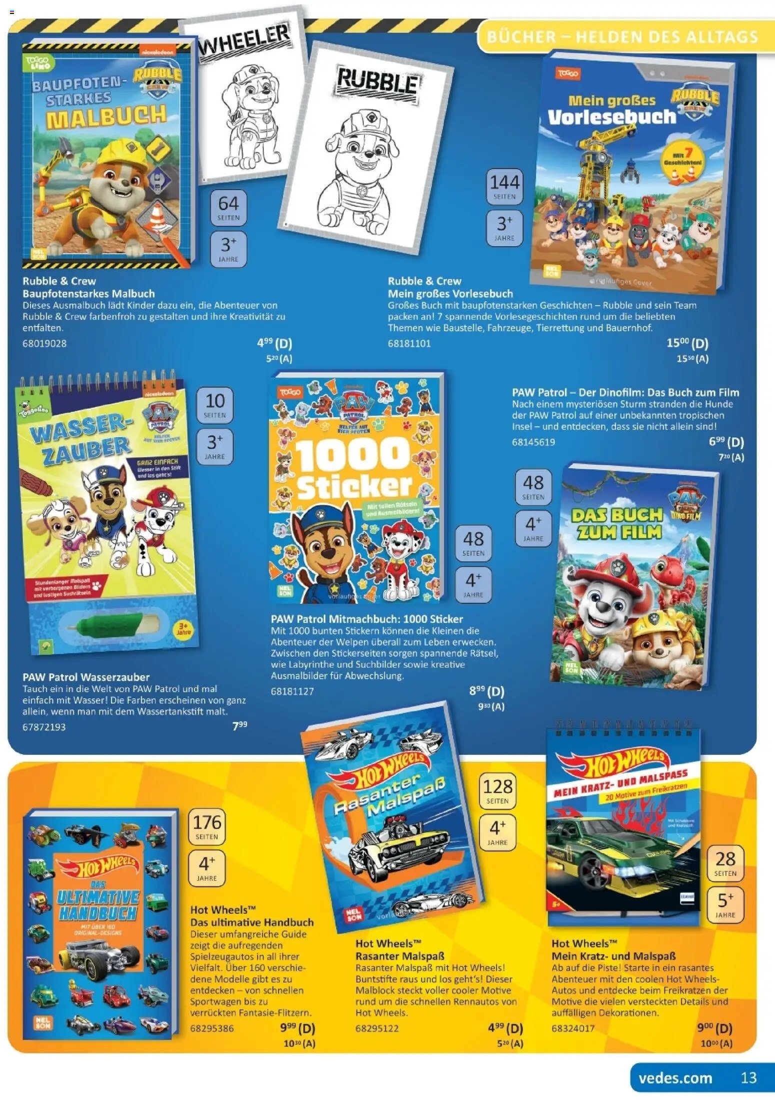 Vedes Spiele-, Buch- und Kreativprospekt