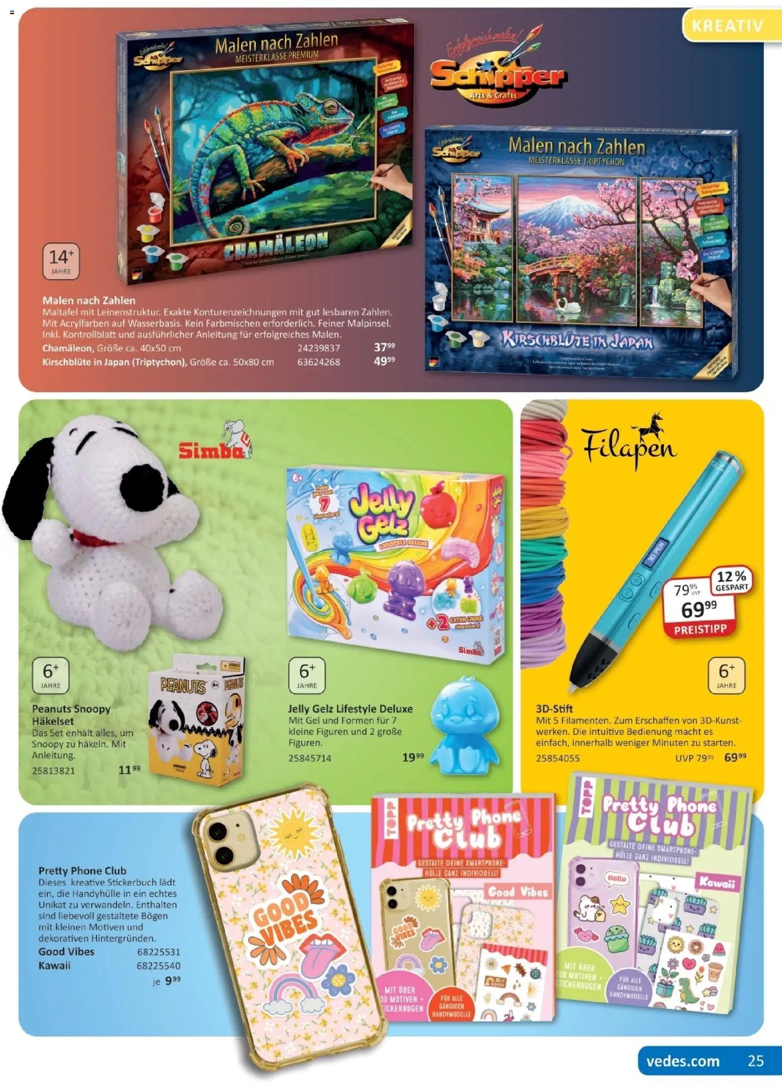 Vedes Spiele-, Buch- und Kreativprospekt