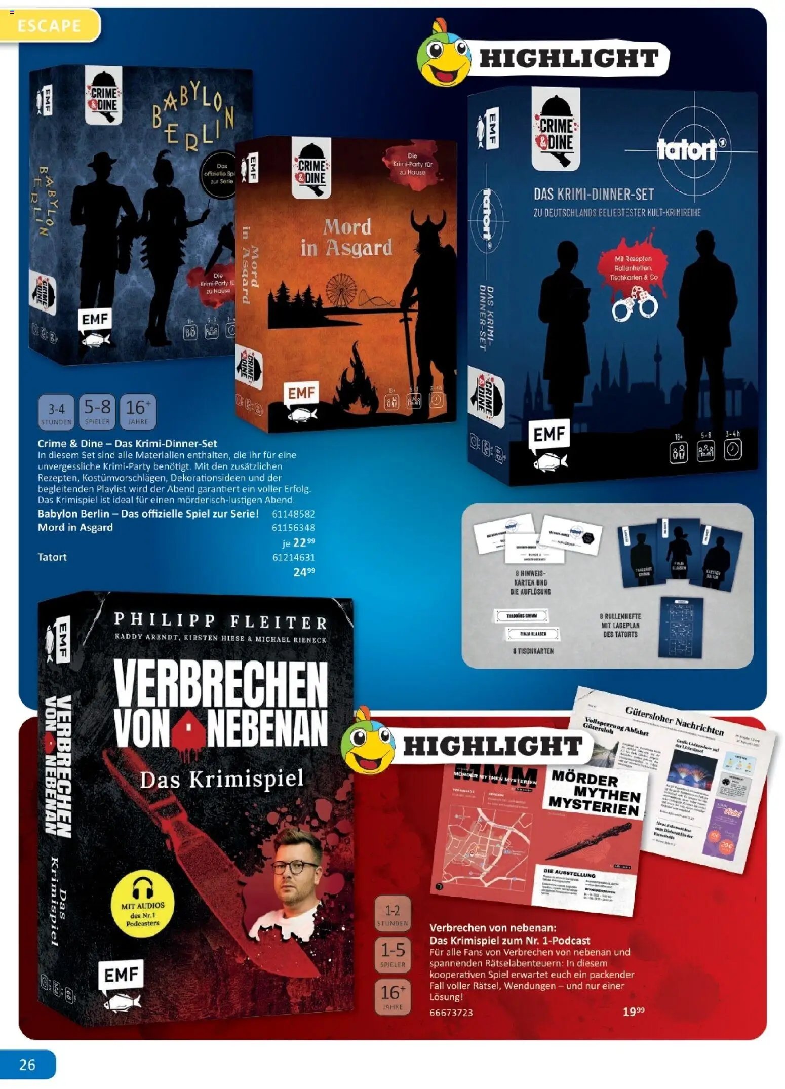 Vedes Spiele-, Buch- und Kreativprospekt