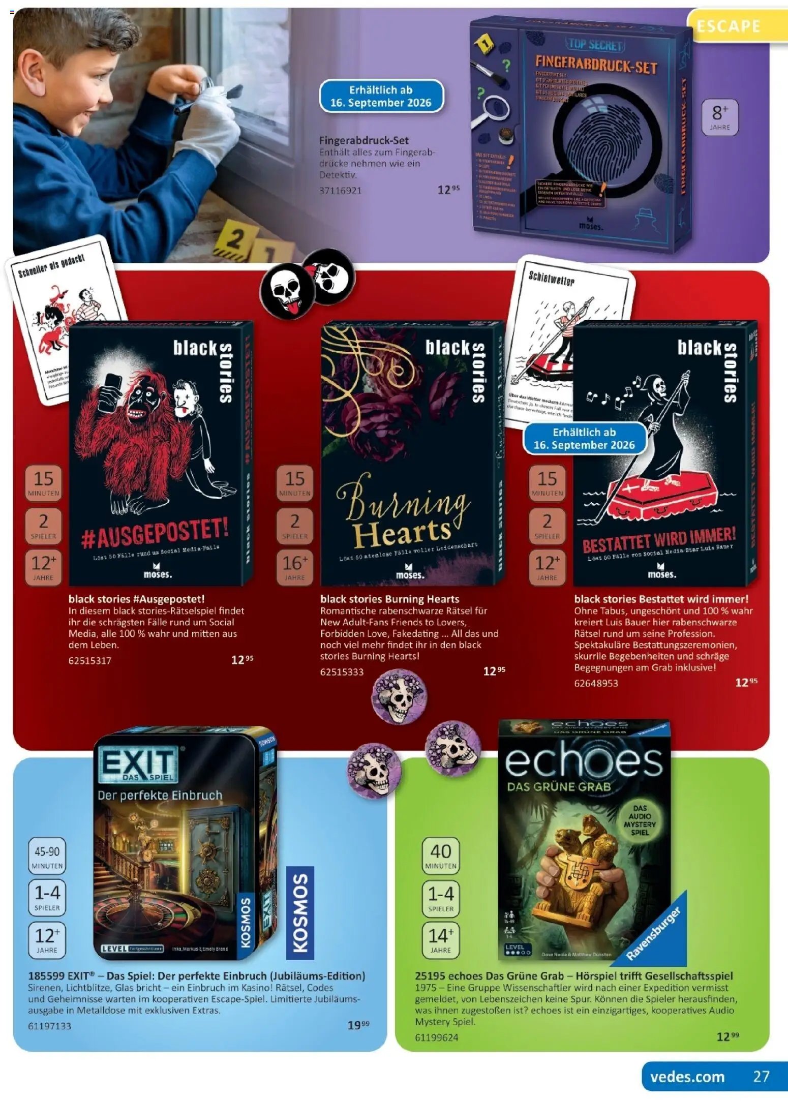 Vedes Spiele-, Buch- und Kreativprospekt