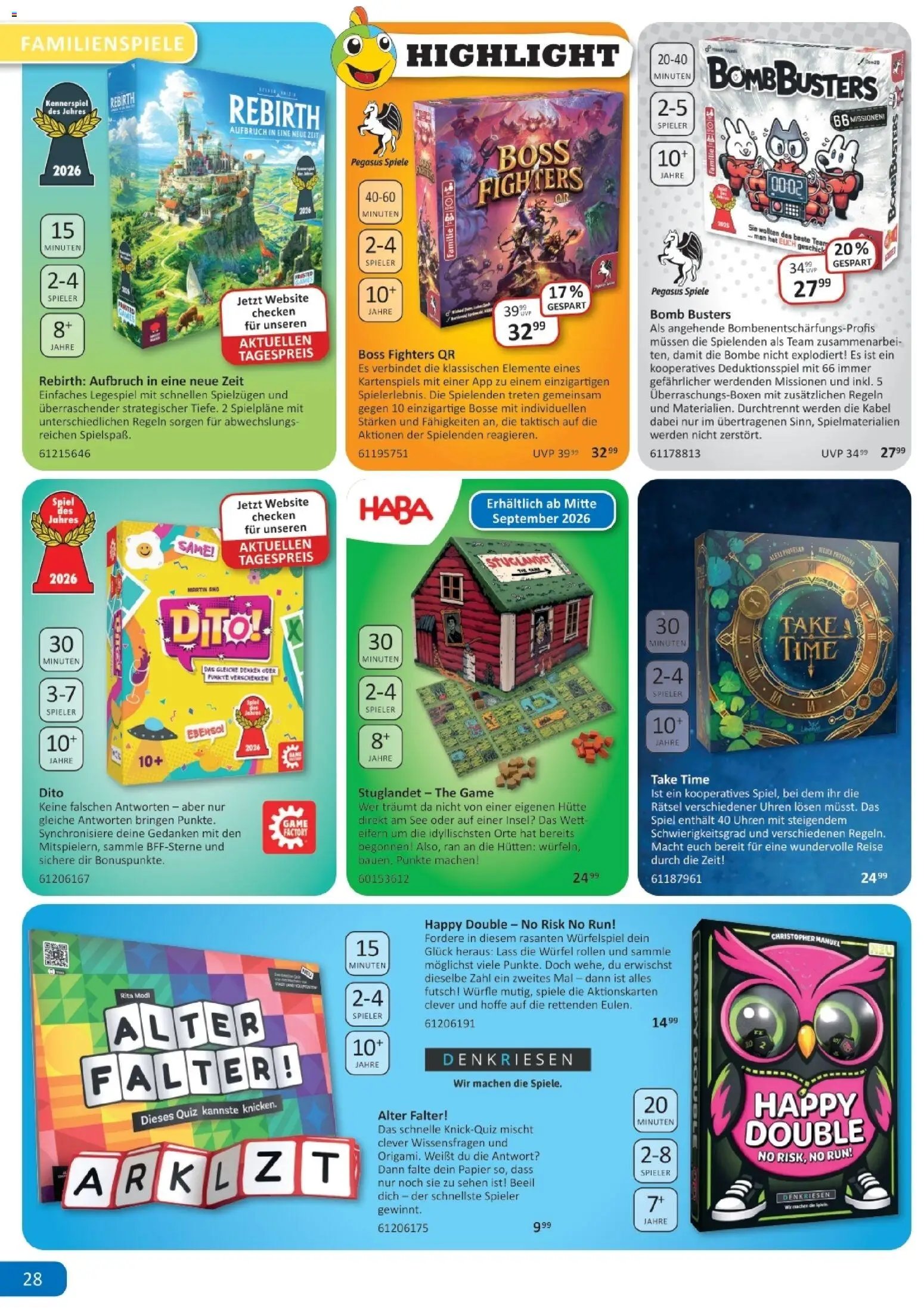 Vedes Spiele-, Buch- und Kreativprospekt
