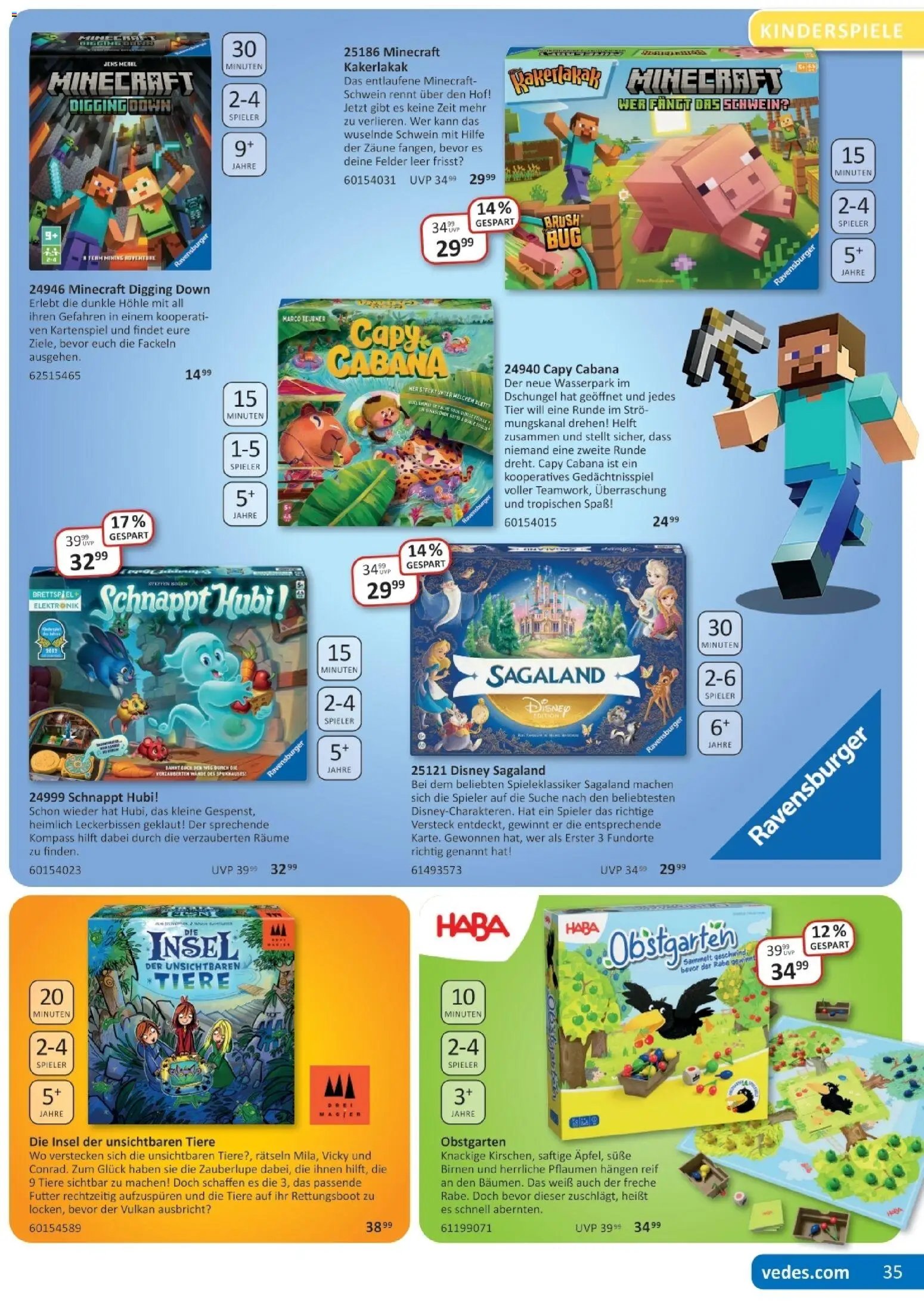 Vedes Spiele-, Buch- und Kreativprospekt