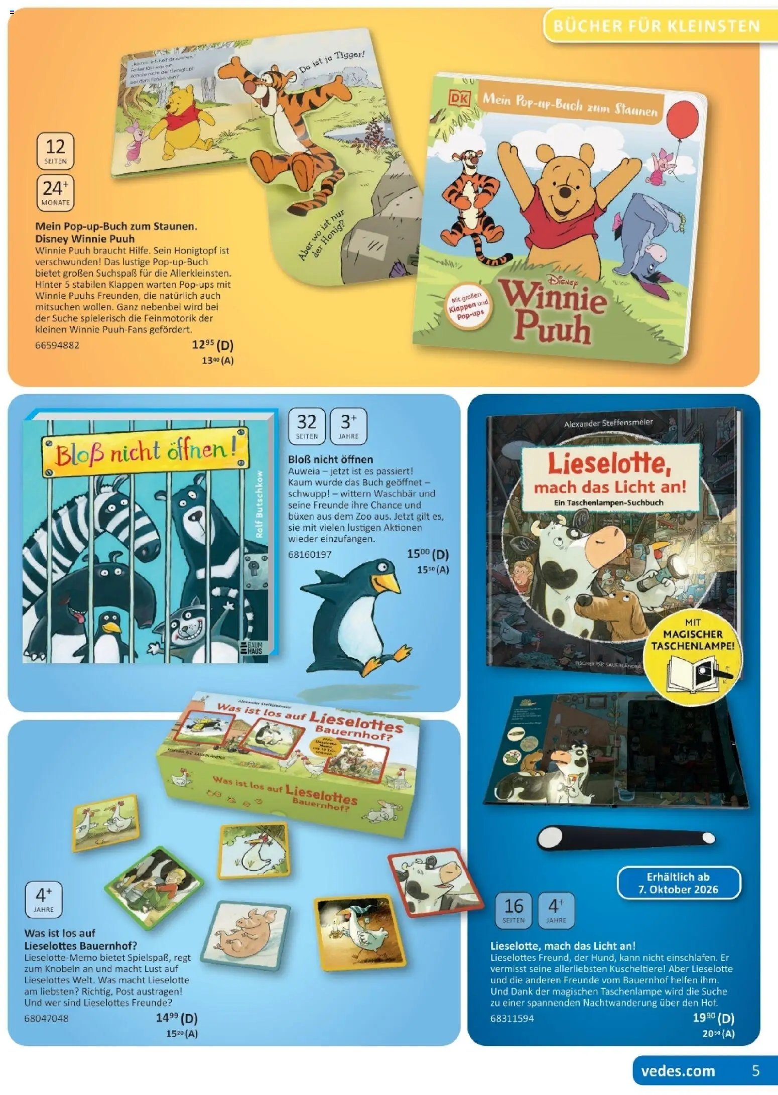 Vedes Spiele-, Buch- und Kreativprospekt