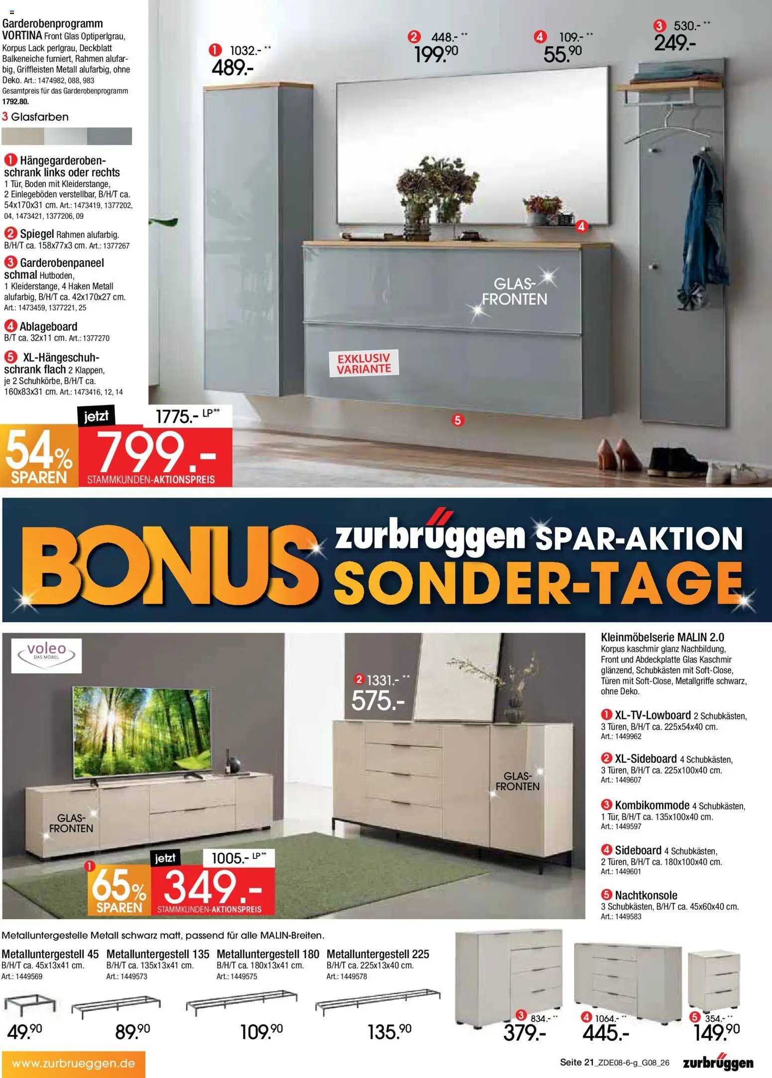 Zurbrüggen Bonus sonder-tage