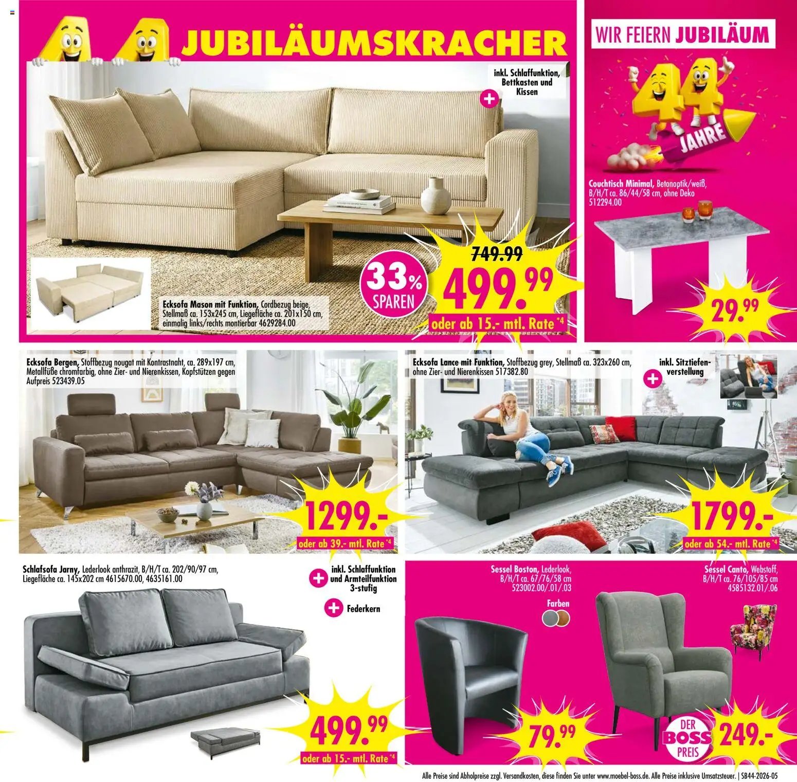 SB Möbel Boss Aktueller Prospekt