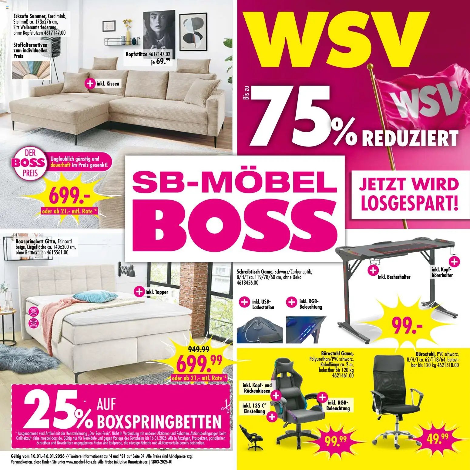 SB Möbel Boss Prospekt 	