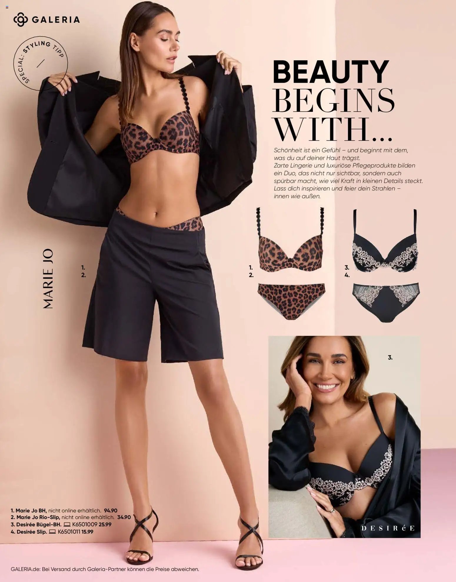 Galeria Karstadt Kaufhof Wäsche & Beauty Days Special