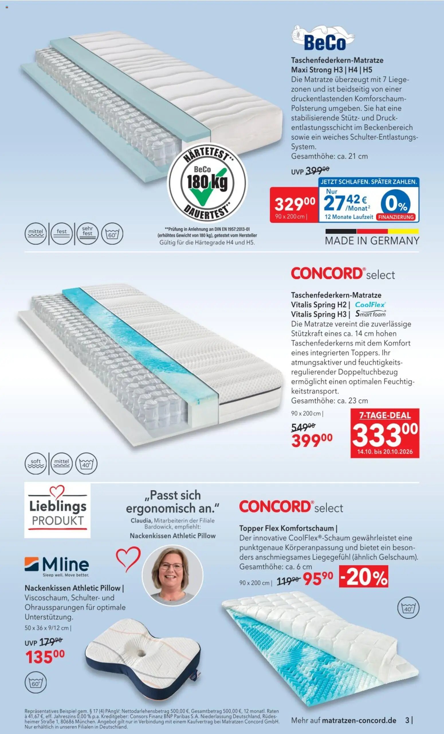 Matratzen Concord Prospekt