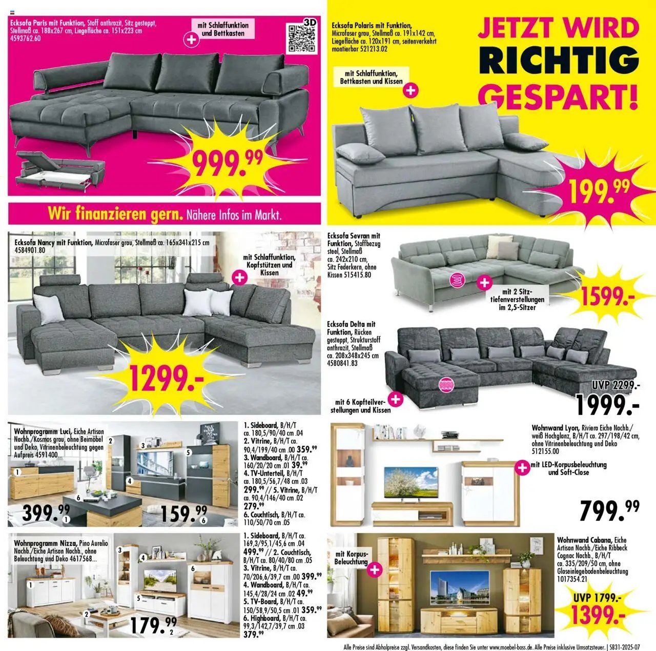 SB Möbel Boss Prospekt 	 (2025-07-26 - 2025-08-01) | 7