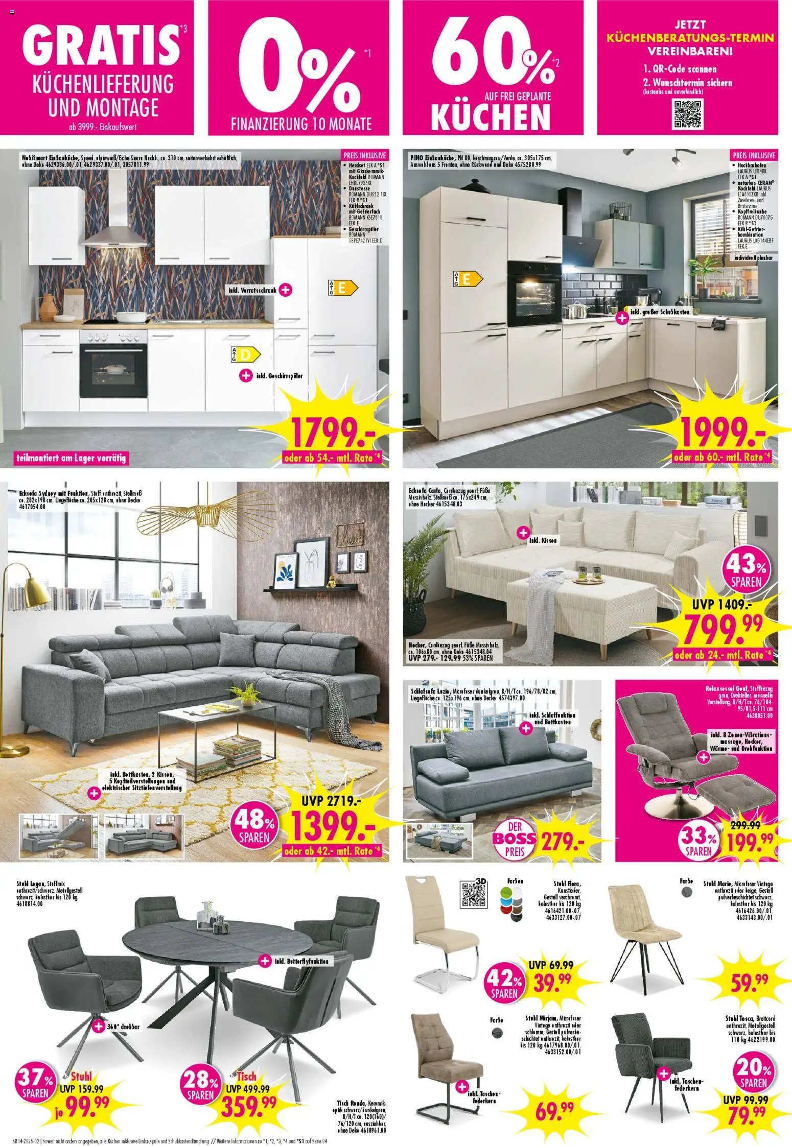 SB Möbel Boss Prospekt Nordhausen