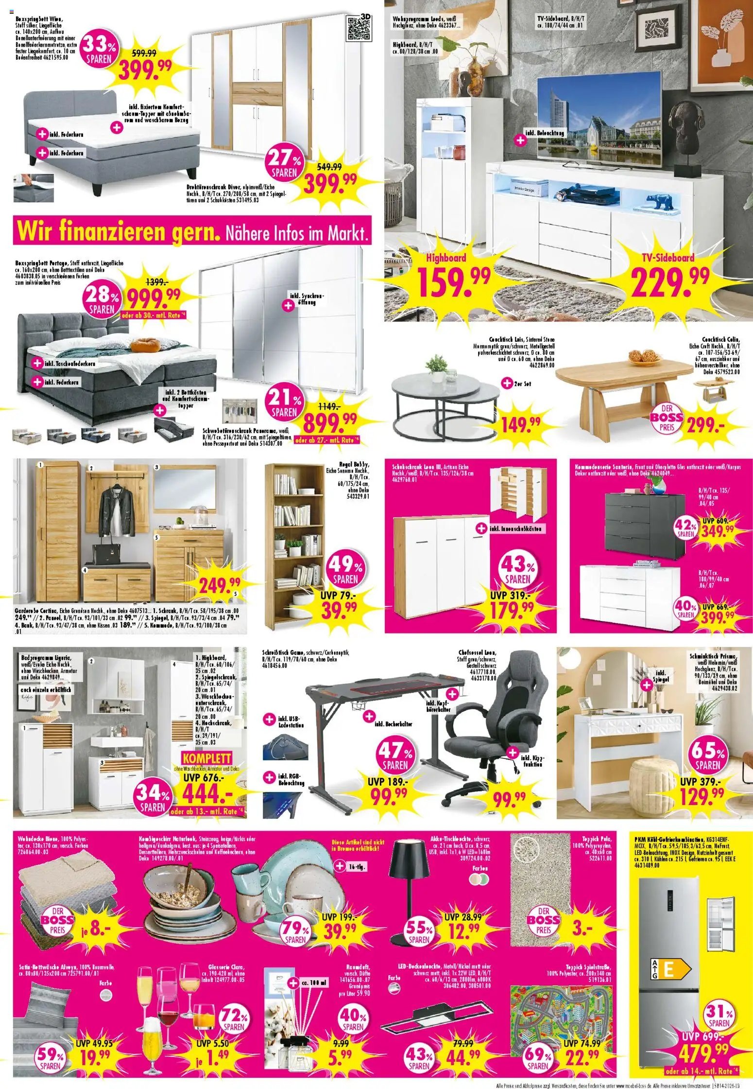 SB Möbel Boss Prospekt Nordhausen