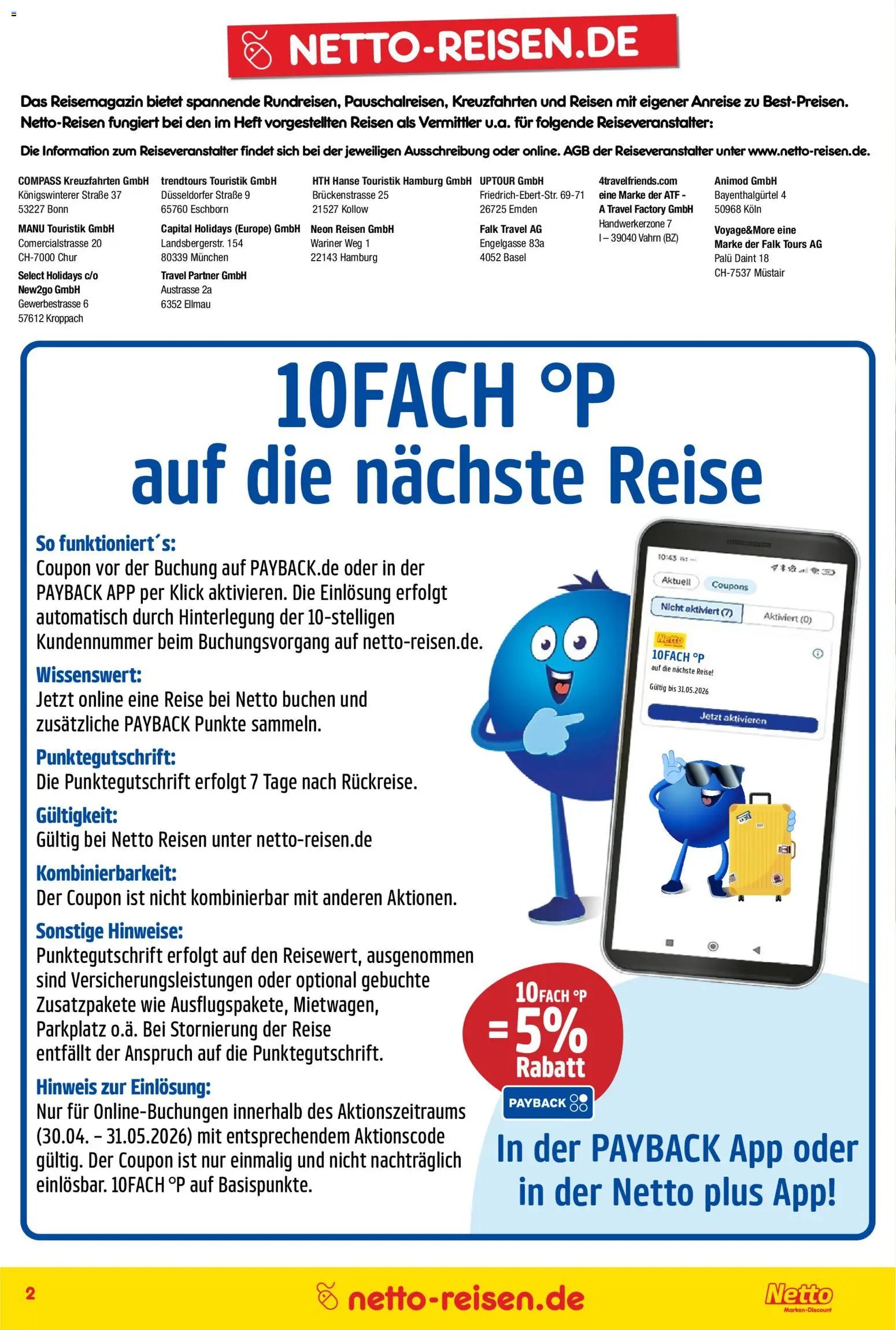 Netto Reisen Prospekt 	