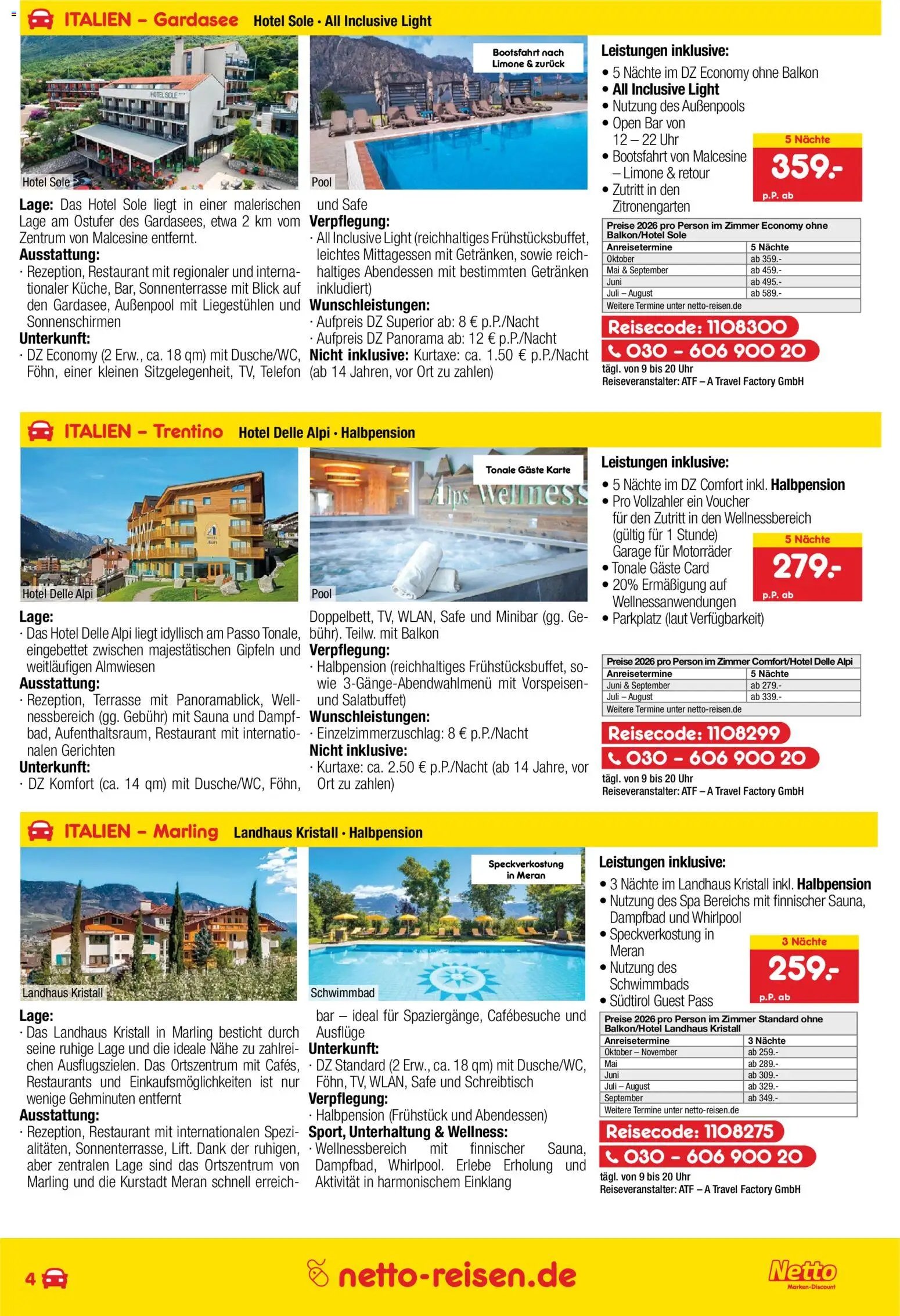Netto Reisen Prospekt 	