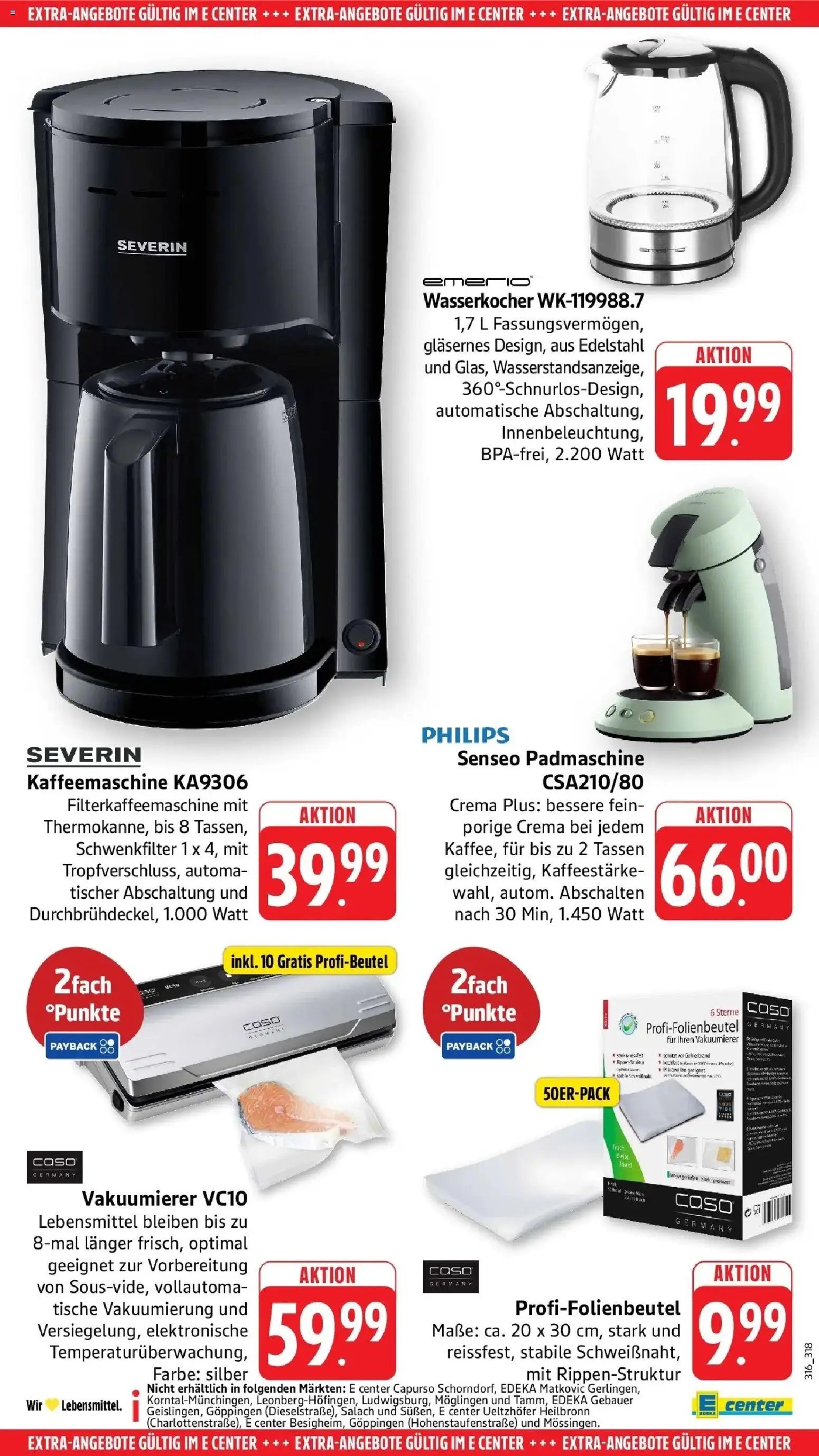 E center Prospekt Pfullingen	