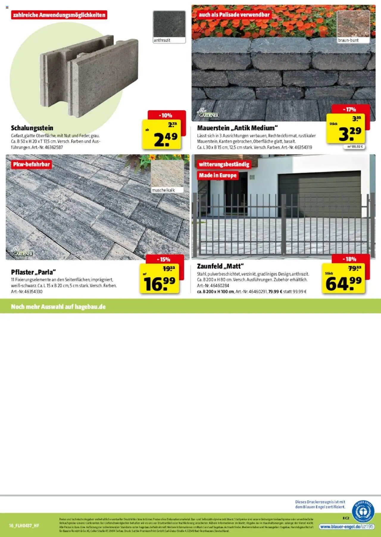 Hagebau Prospekt 	 (2025-09-06 - 2025-09-13) | 16