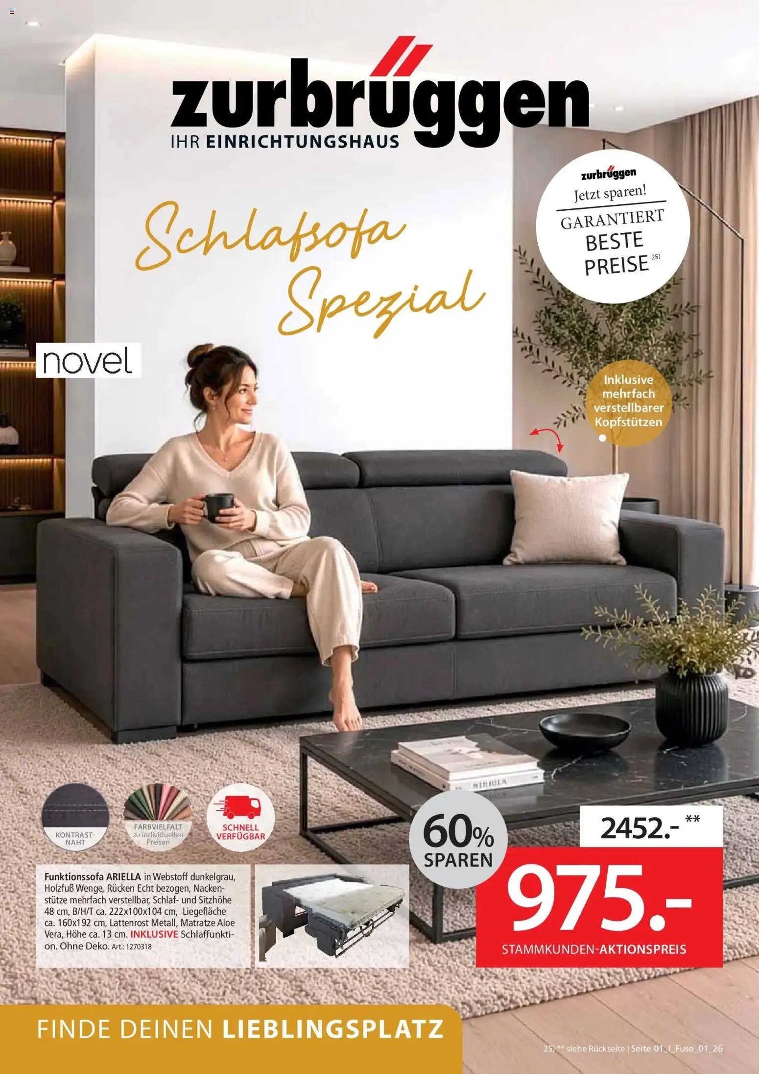 Zurbrüggen Schlafsofa Spezial