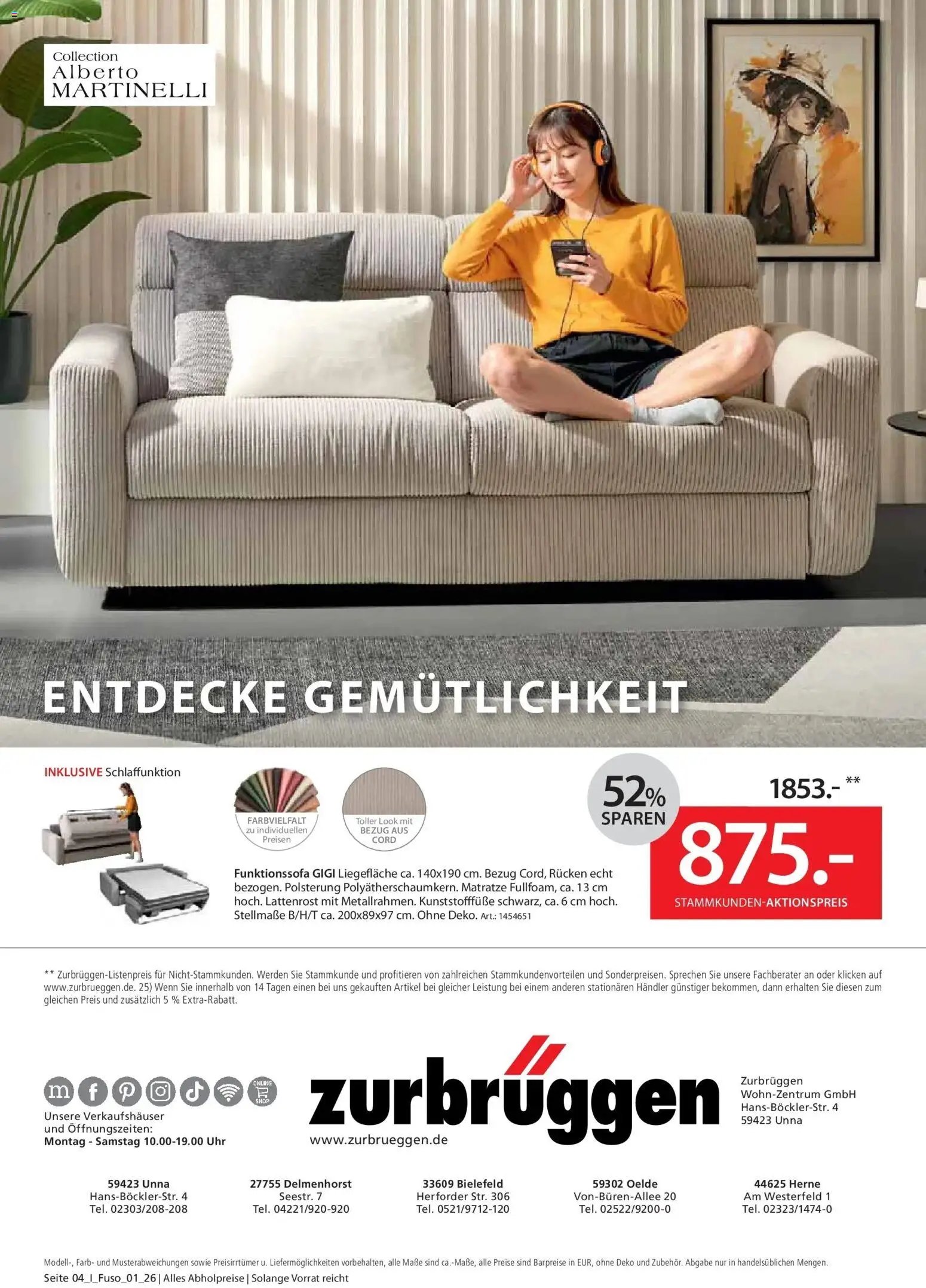 Zurbrüggen Schlafsofa Spezial