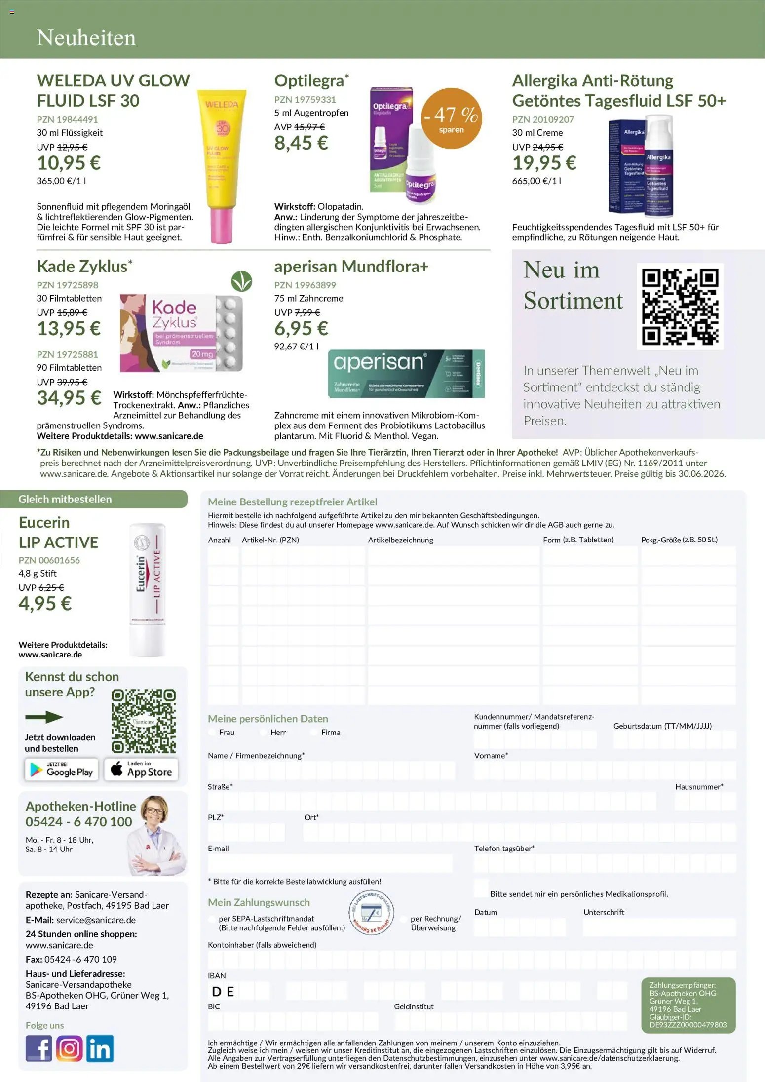 Sanicare Prospekt 	 (2026-05-06 - 2026-06-30)