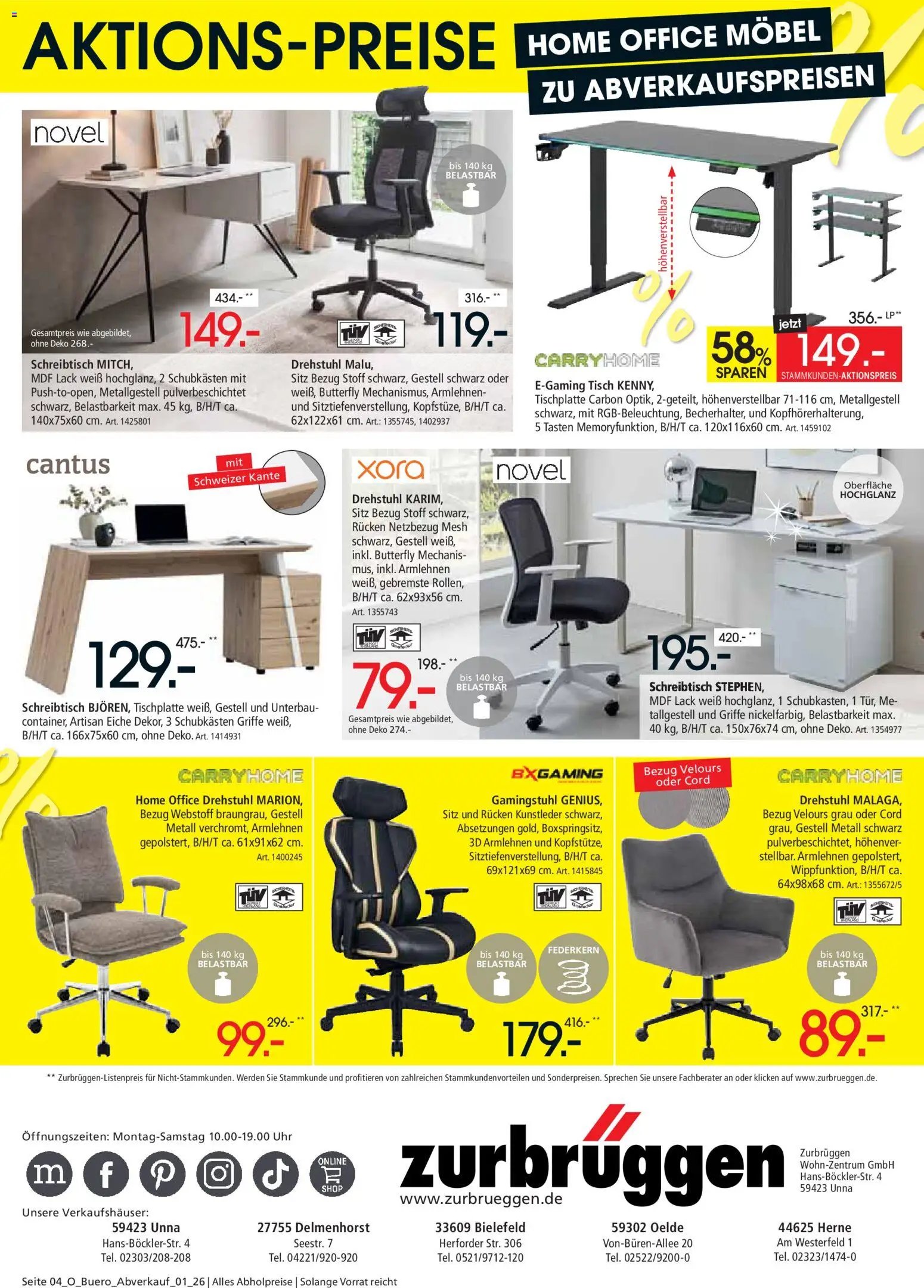 Zurbrüggen Büro Abverkauf