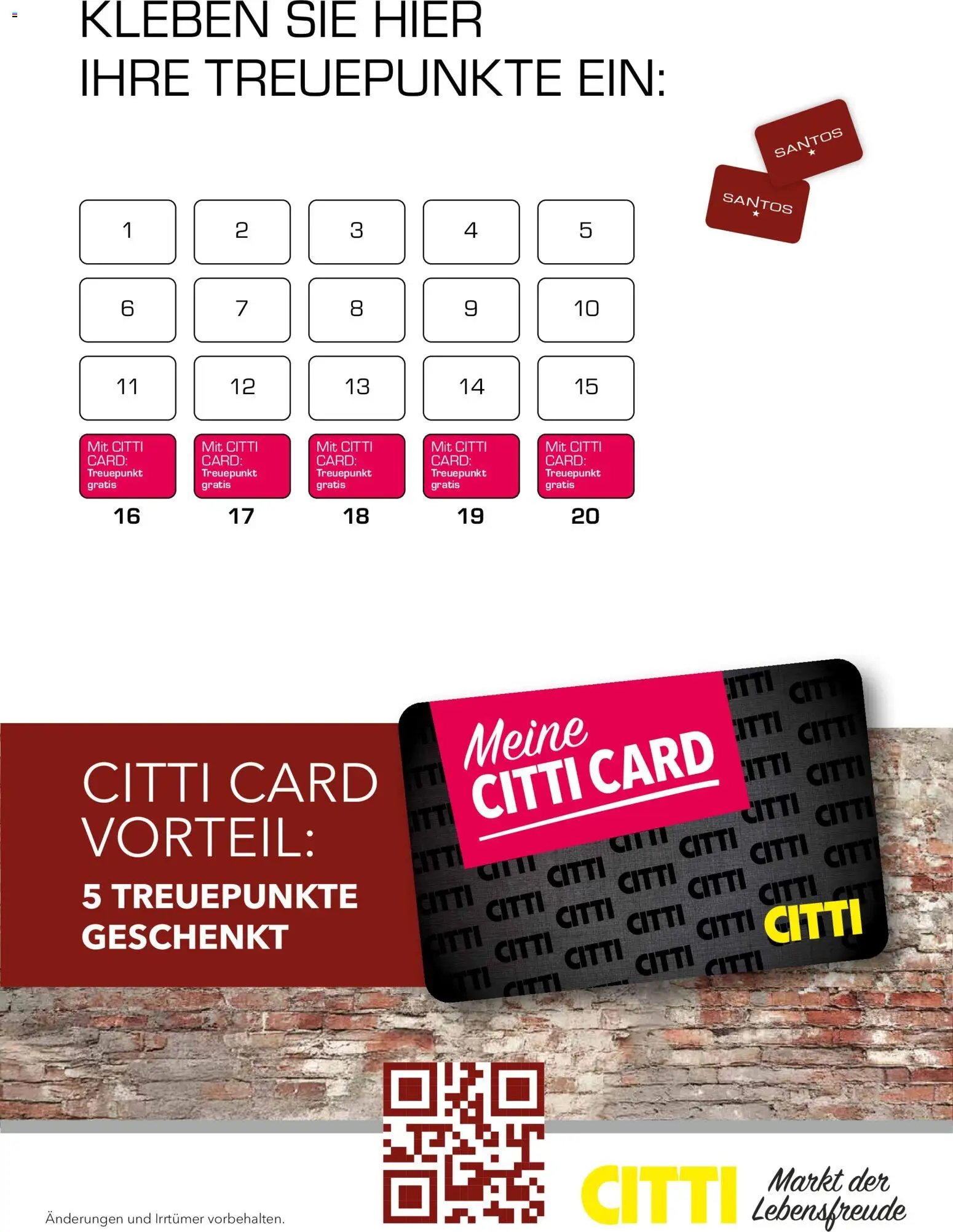 CITTI Markt Treueheftaktion