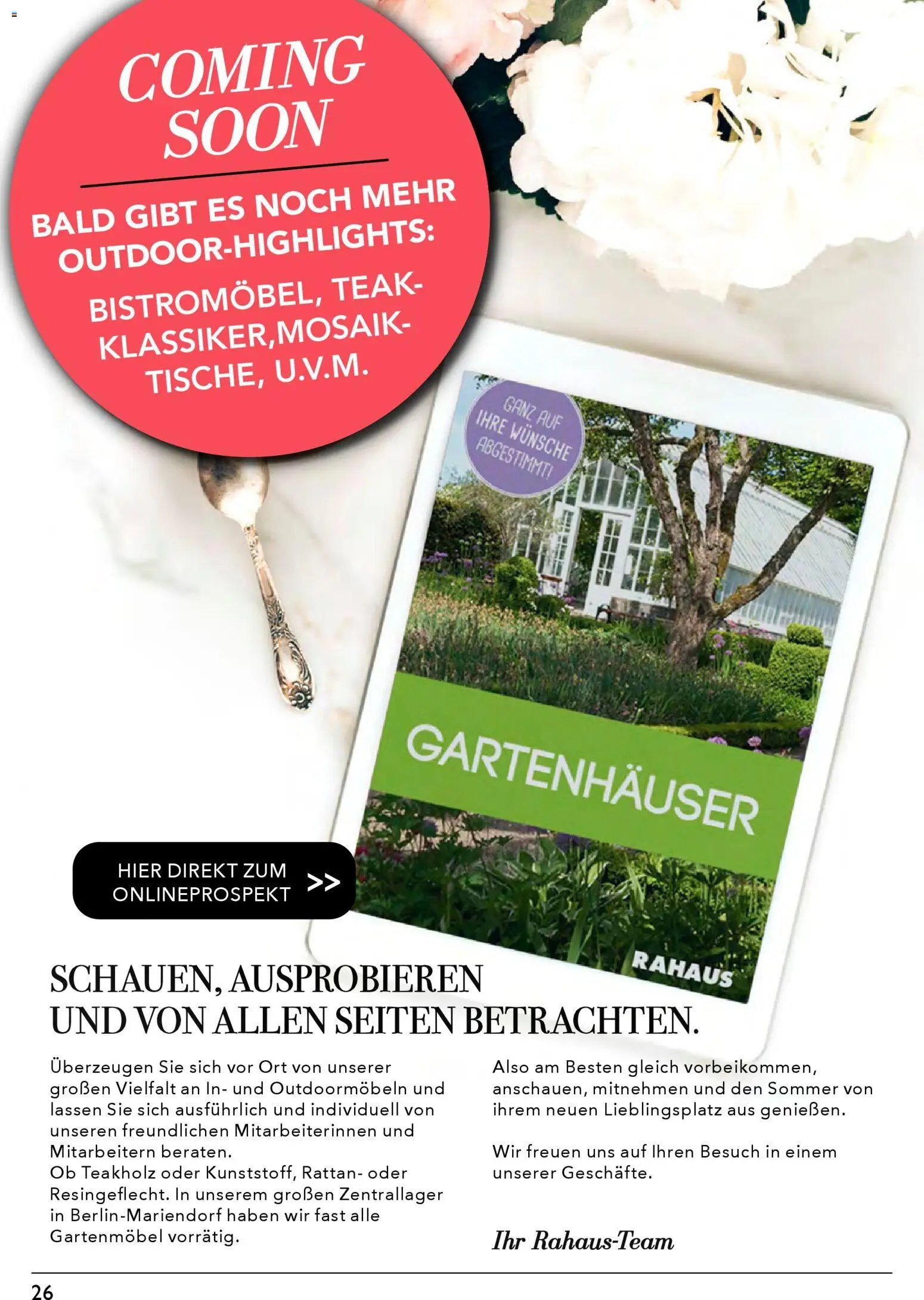 Rahaus Prospekt Gartenmöbel	