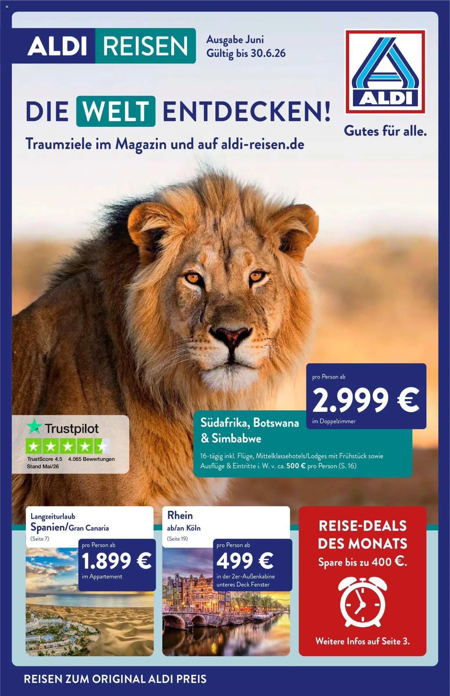 Aldi Reisen Reisemagazin