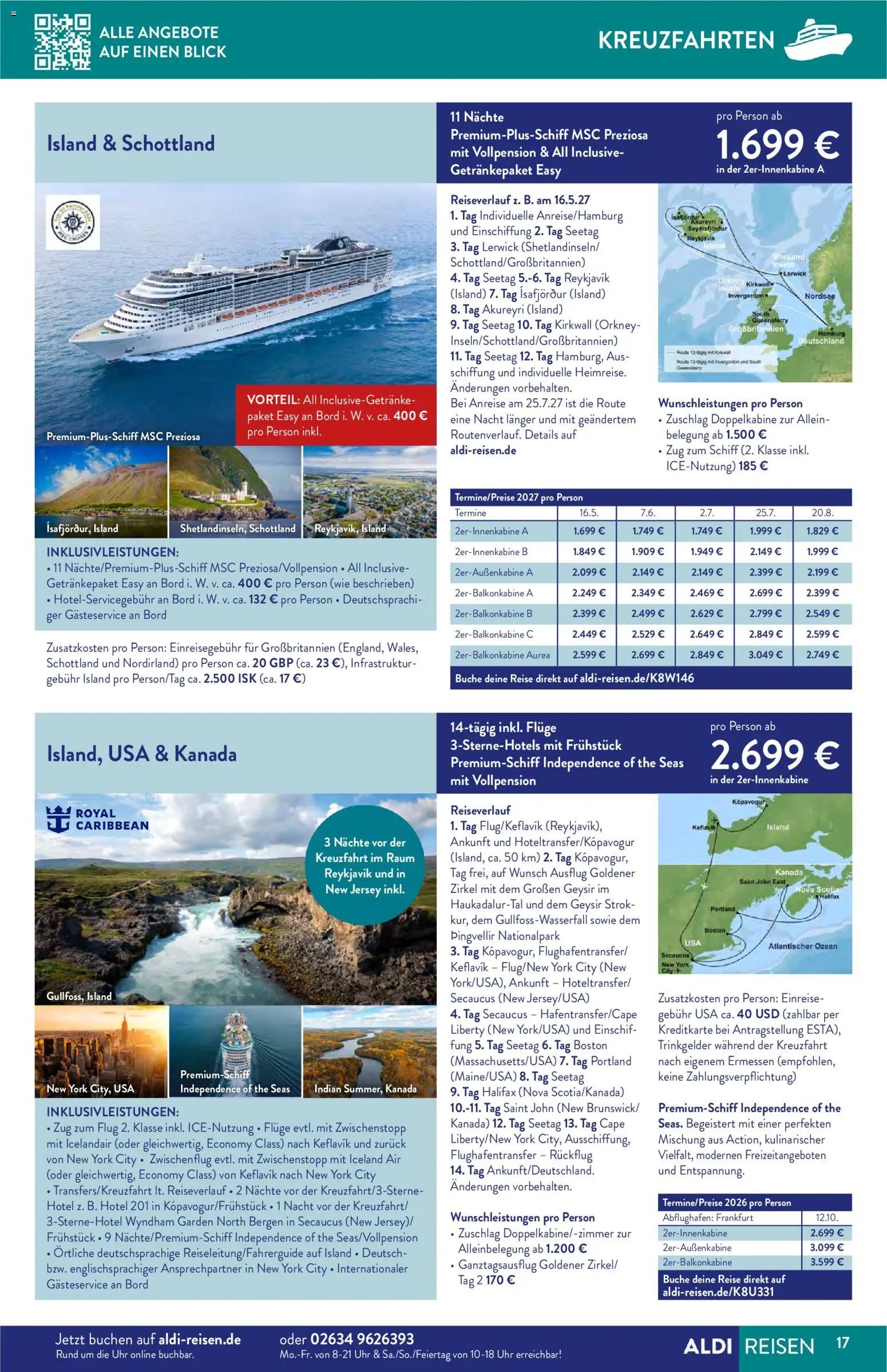 Aldi Reisen Reisemagazin