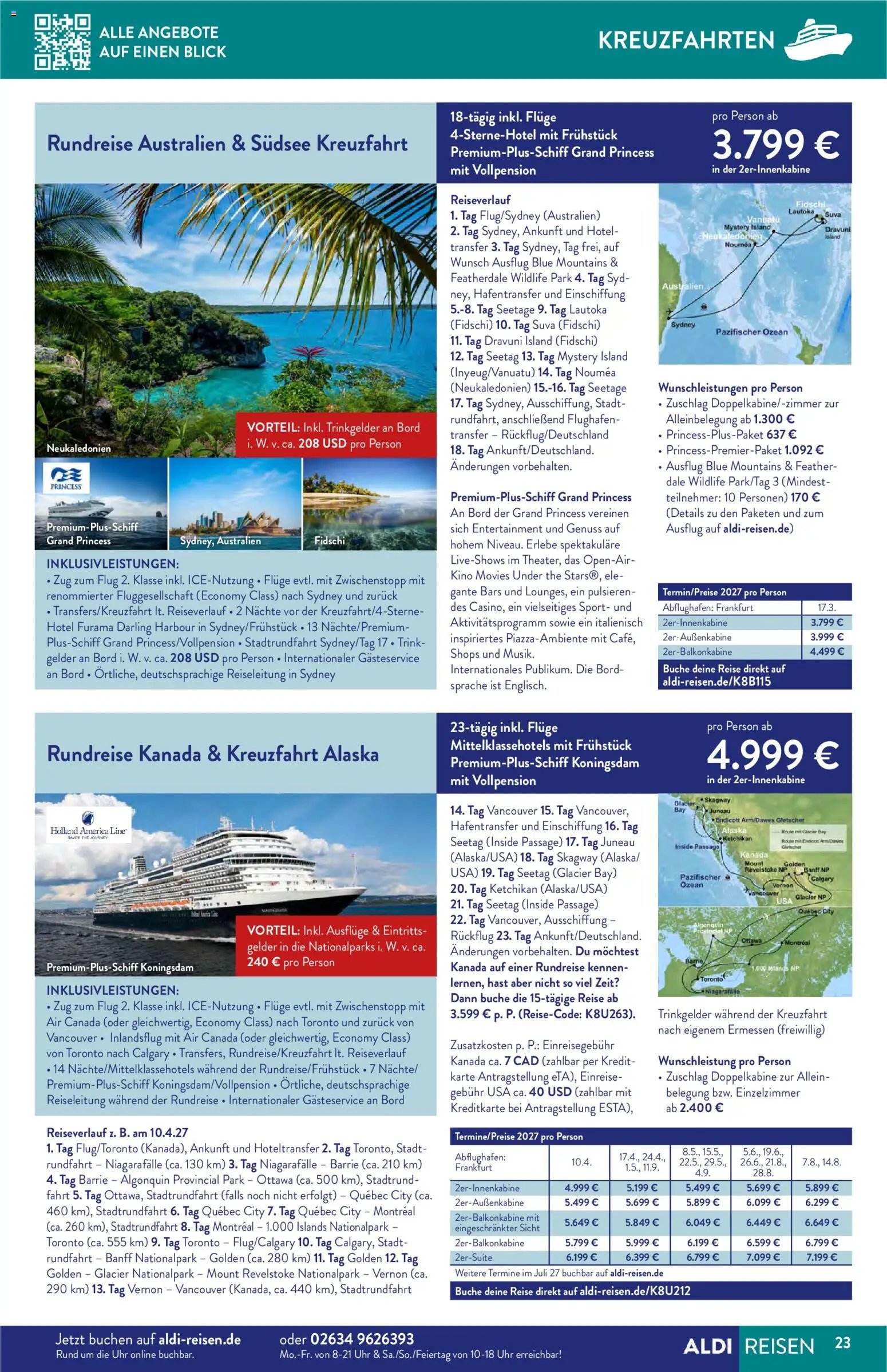 Aldi Reisen Reisemagazin