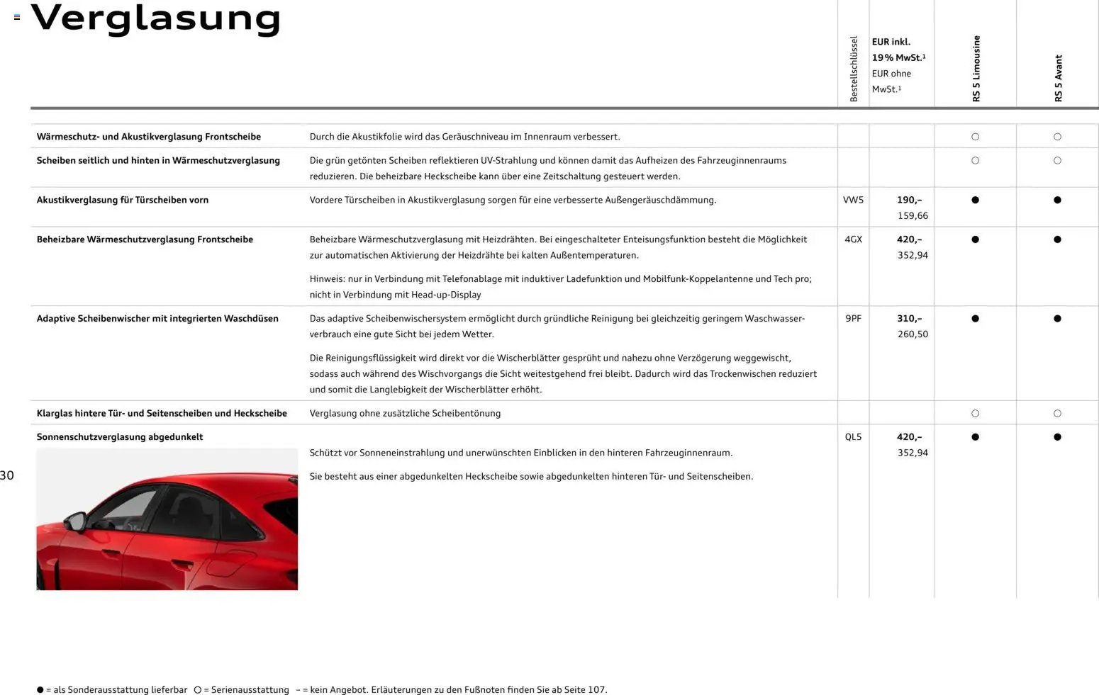 Audi RS 5 Limousine / RS 5 Avant (2026-04-01 - 2027-04-01)