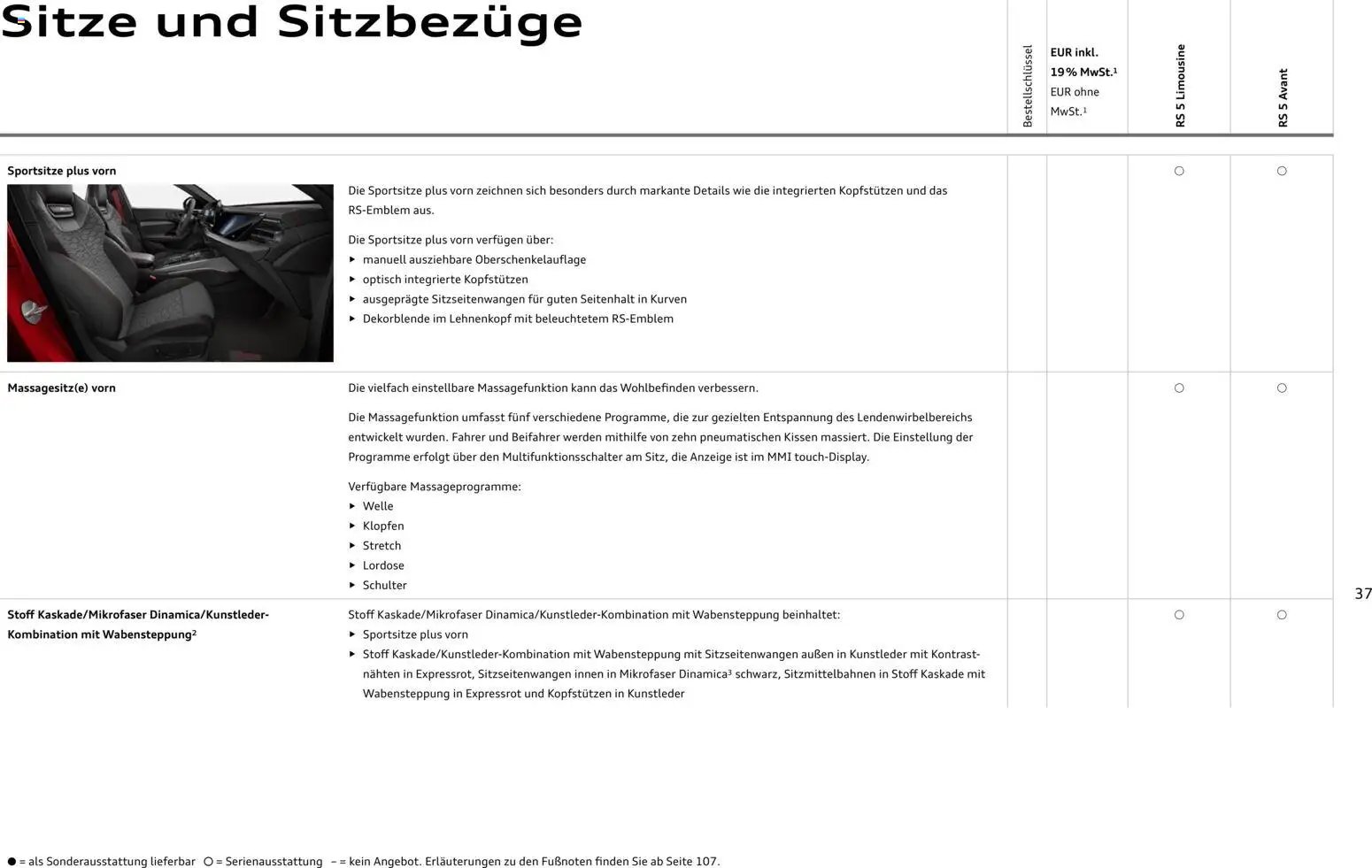 Audi RS 5 Limousine / RS 5 Avant (2026-04-01 - 2027-04-01)