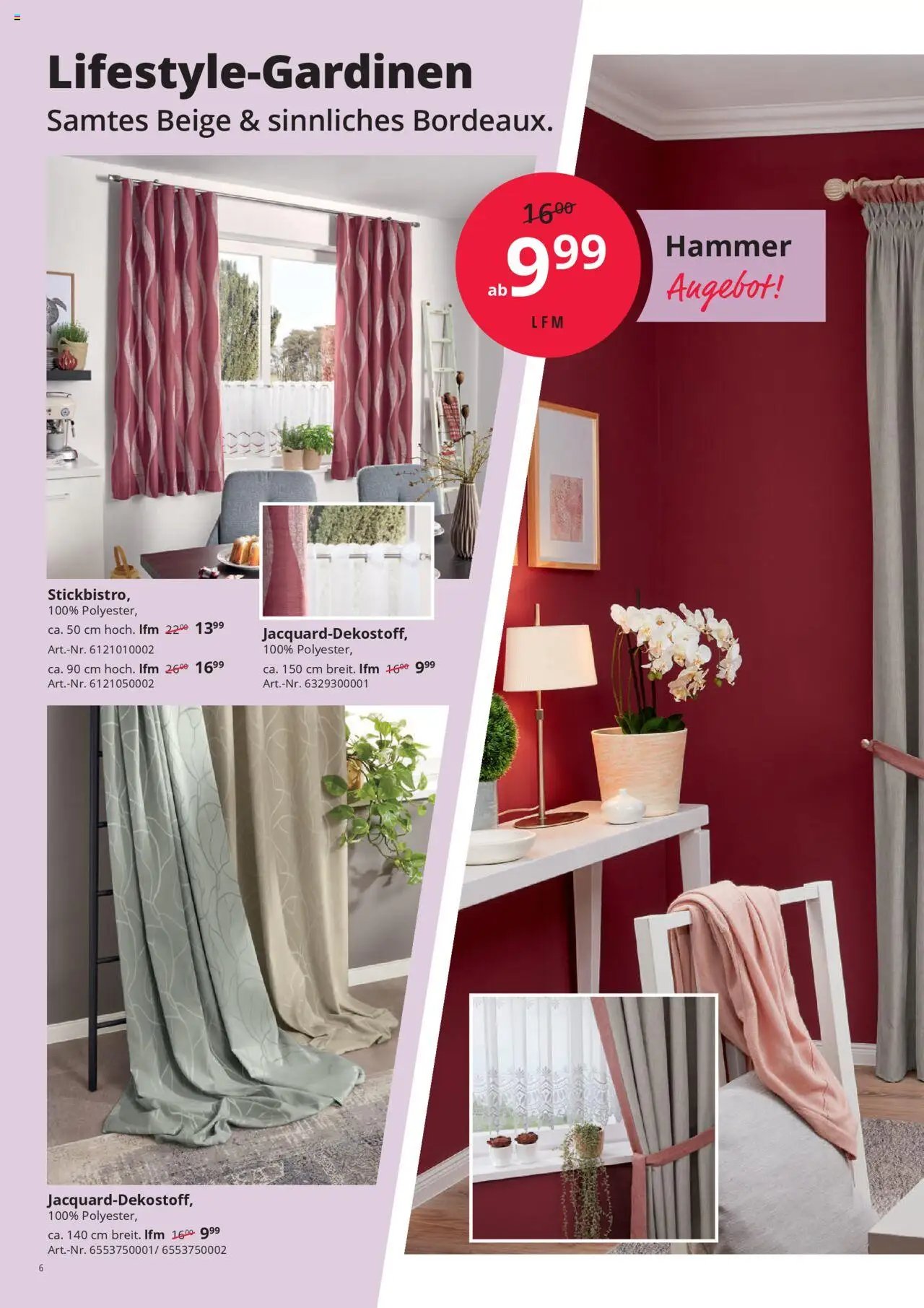 Hammer Zuhause Gardinentischware