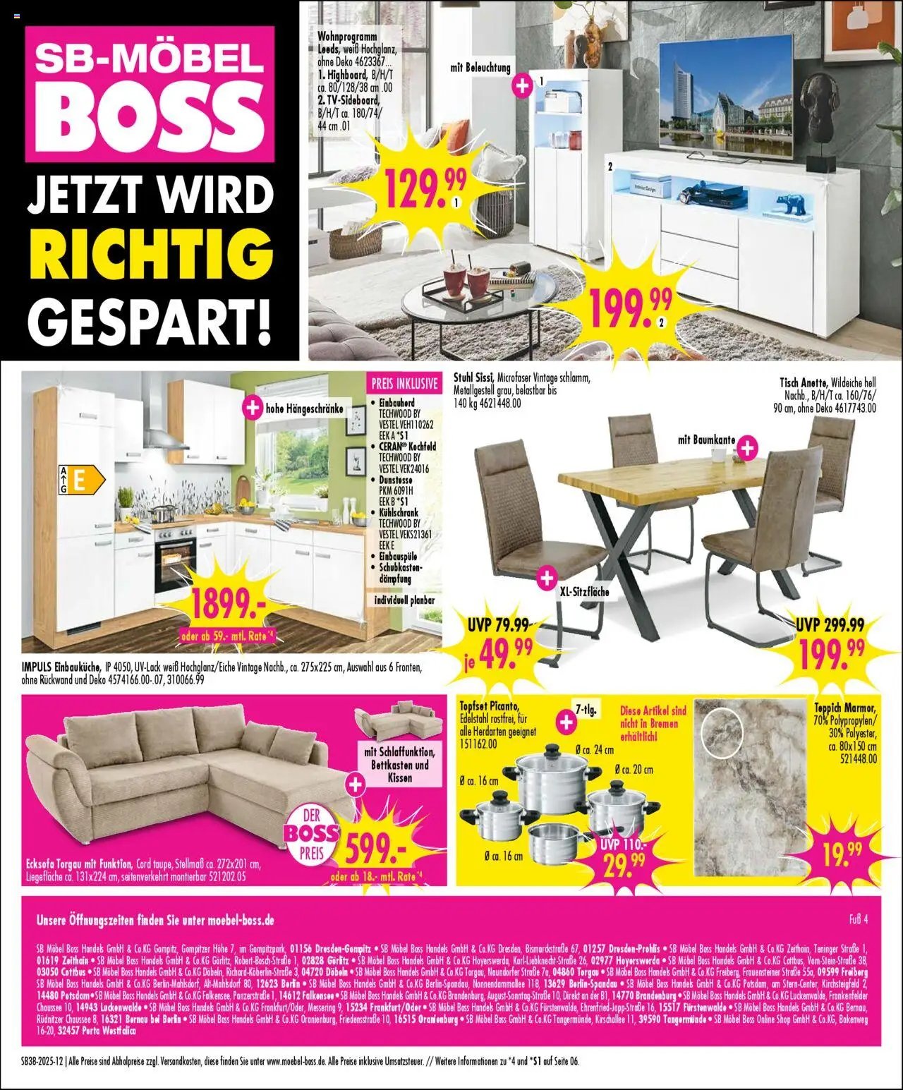 SB Möbel Boss Prospekt Görlitz	 (2025-09-13 - 2025-09-19) | 12