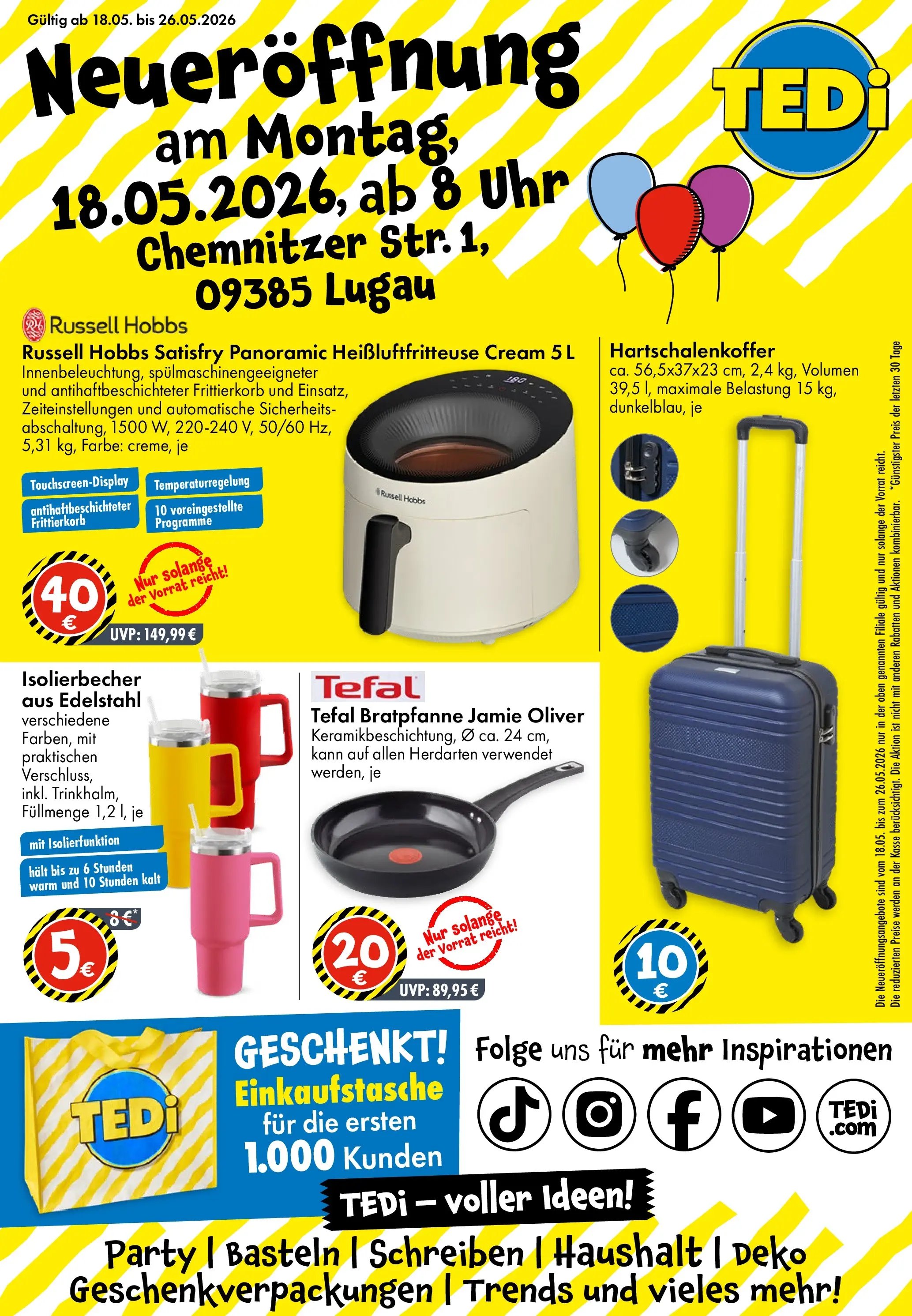 TEDi Prospekt Neueröffnung Lugau