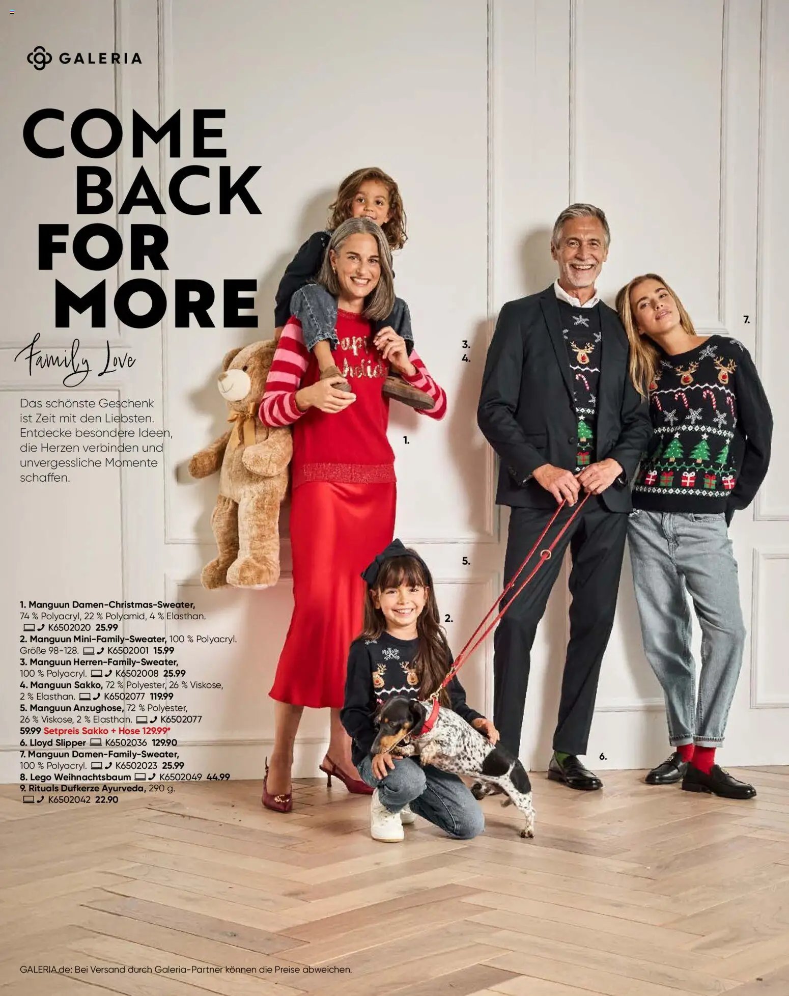 Galeria Karstadt Kaufhof  Weihnachtsmagazin Come back for more