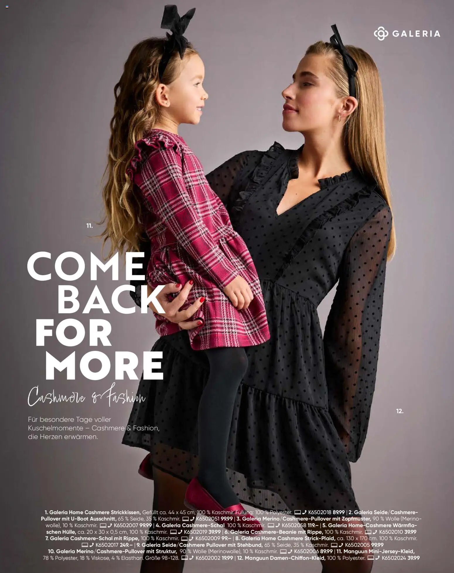 Galeria Karstadt Kaufhof  Weihnachtsmagazin Come back for more