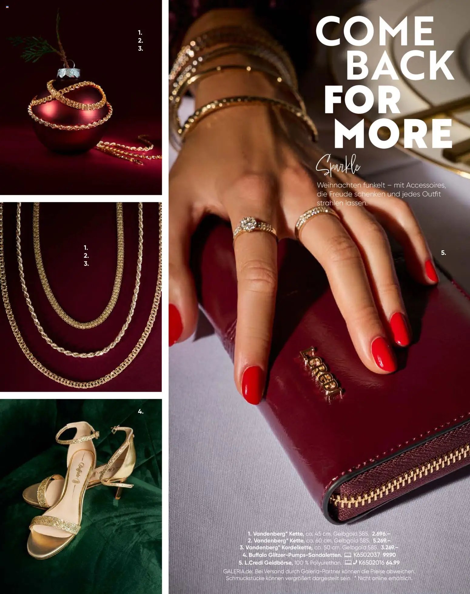 Galeria Karstadt Kaufhof  Weihnachtsmagazin Come back for more