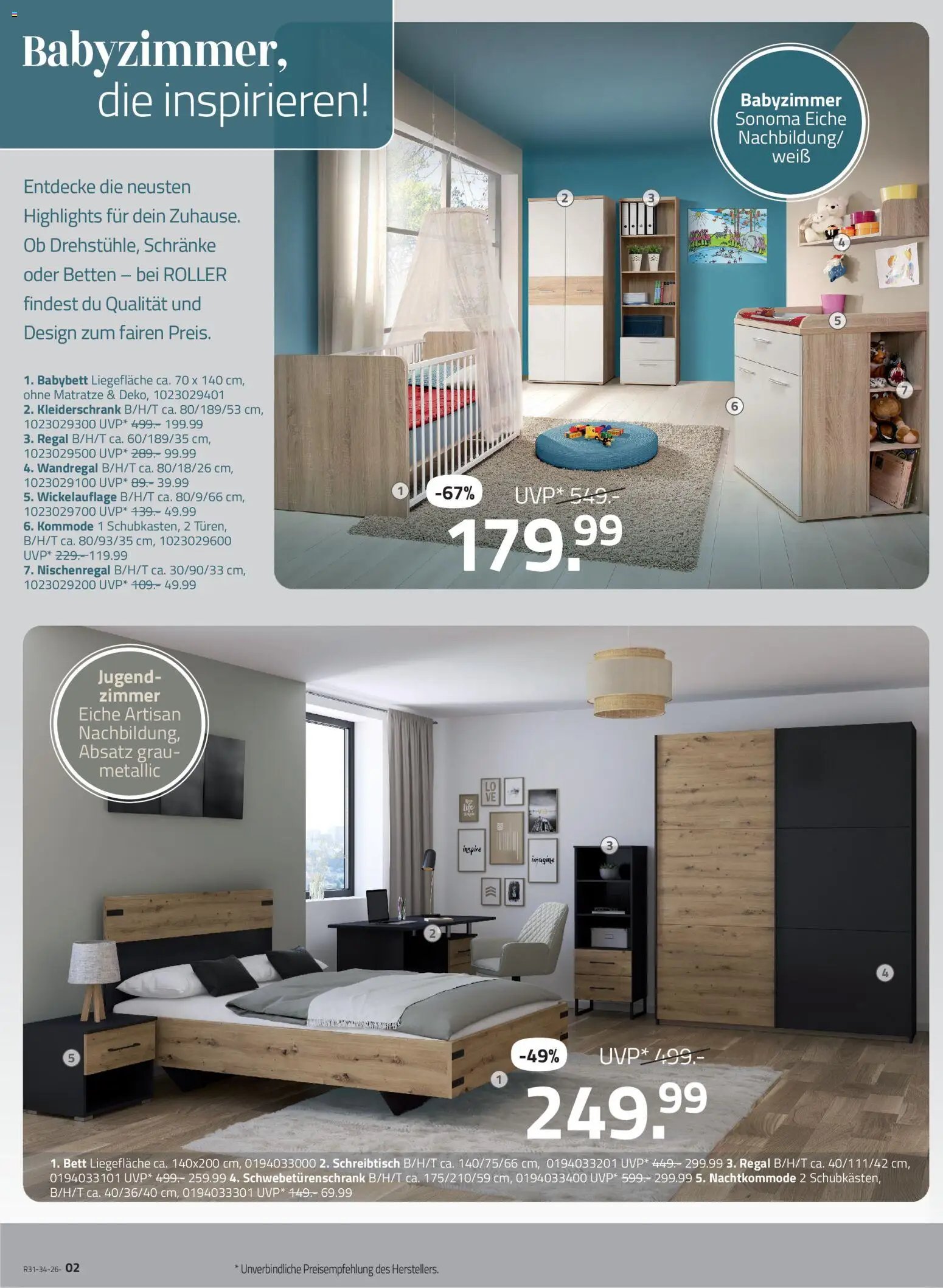 Roller Raum für Ideen & Ruhe zum lernen