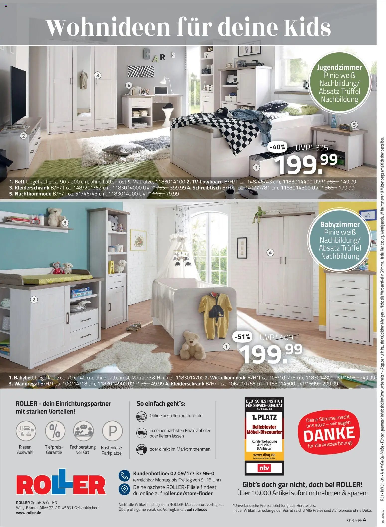 Roller Raum für Ideen & Ruhe zum lernen