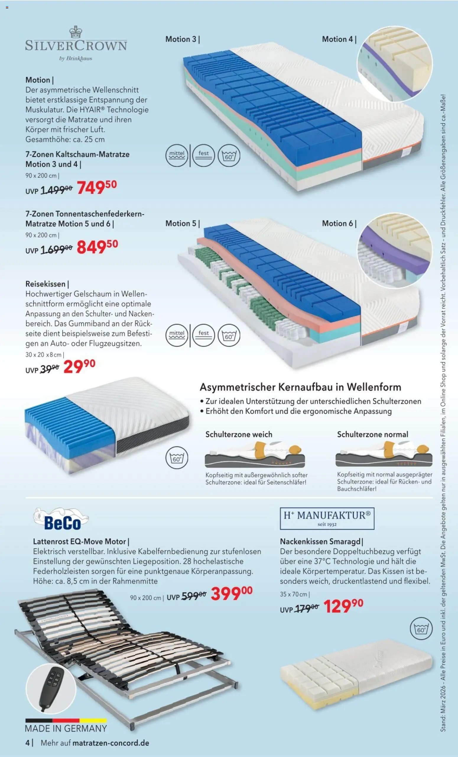 Matratzen Concord Prospekt 	