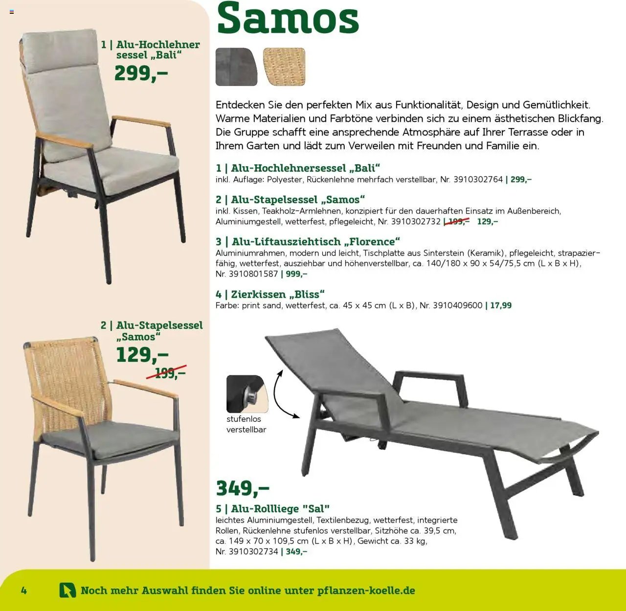 Pflanzen-Kölle Gartenmöbel Katalog 2025