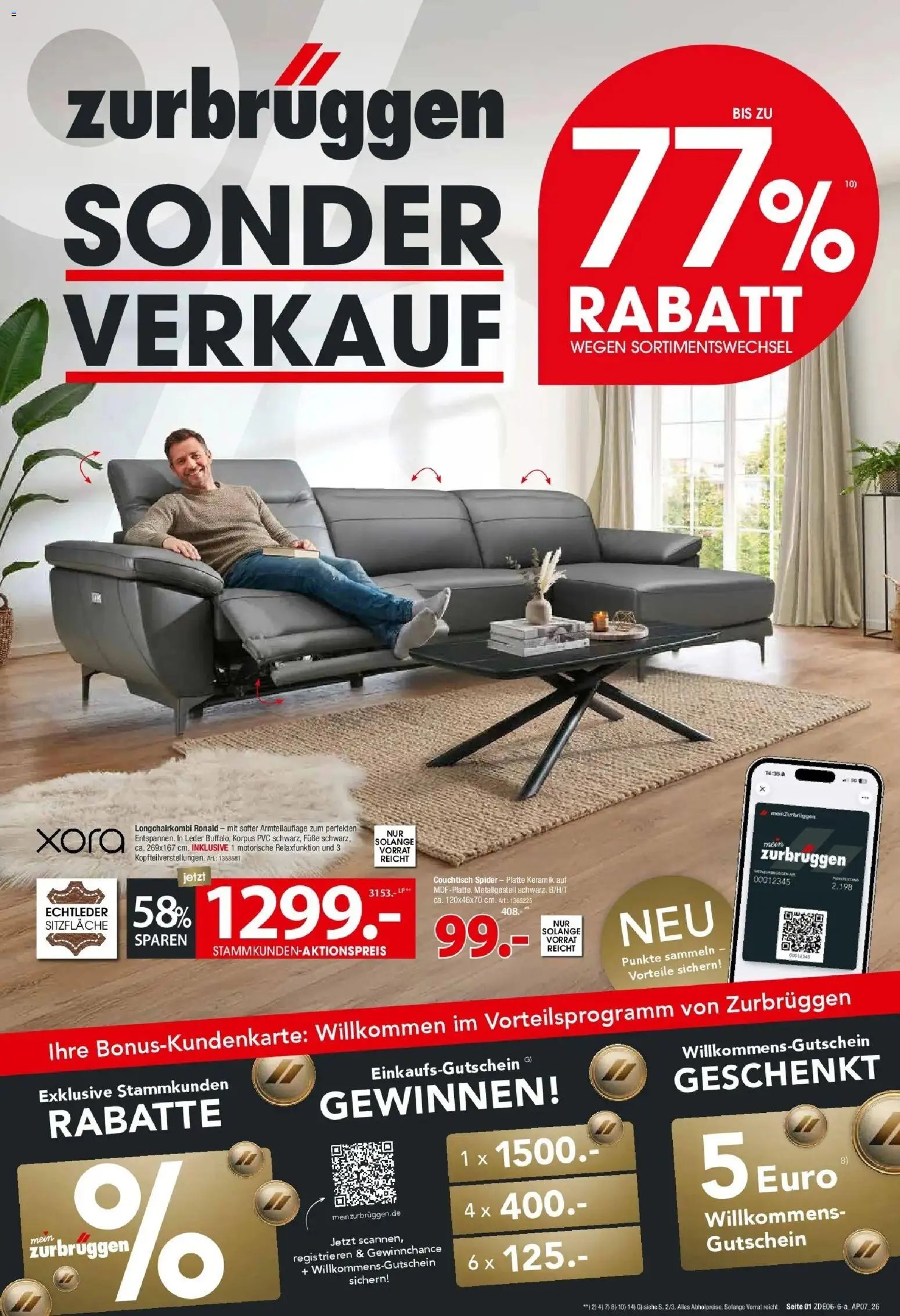 Zurbrüggen Sonderverkauf
