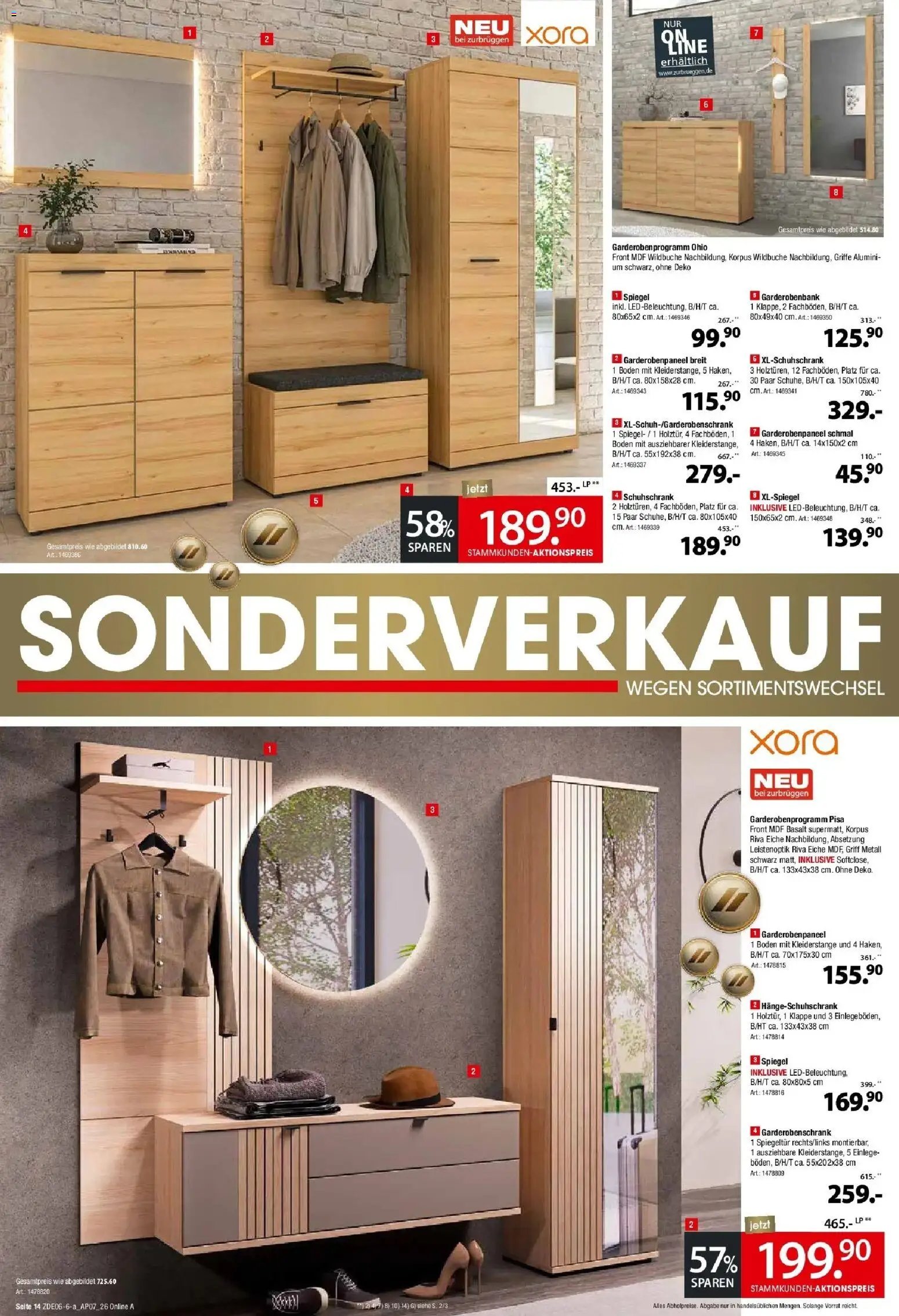 Zurbrüggen Sonderverkauf