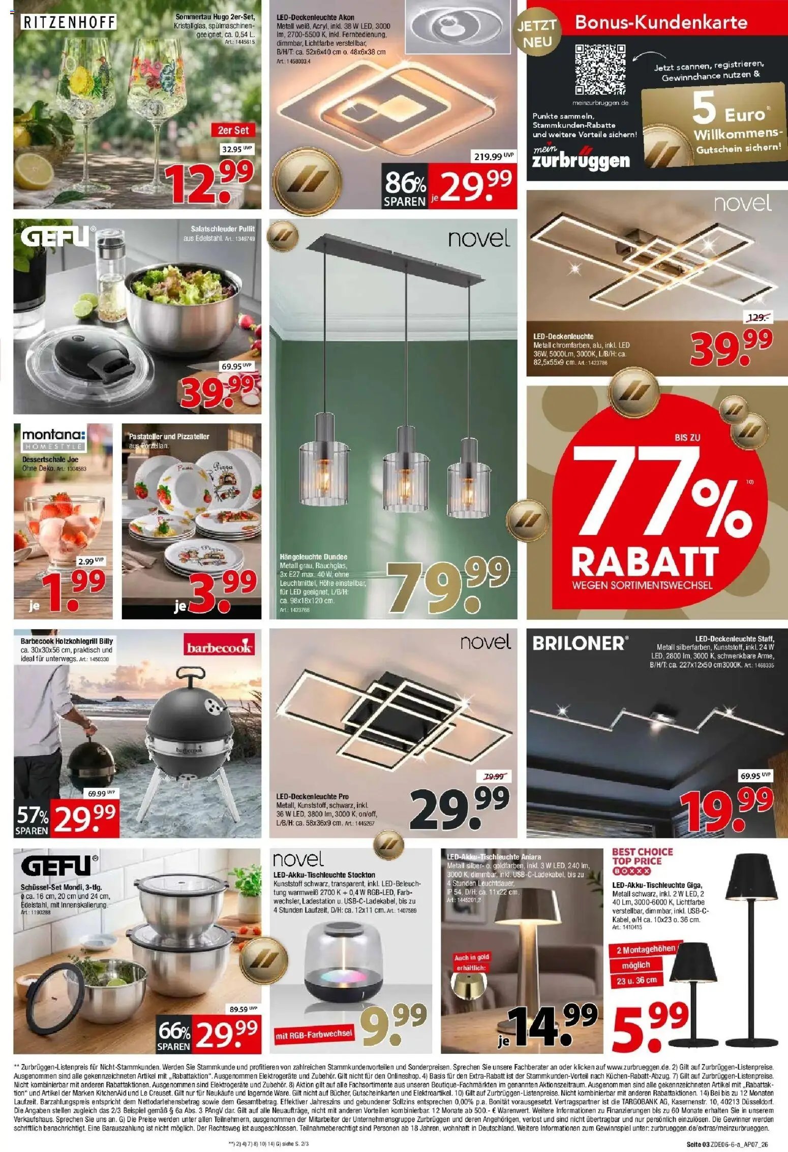 Zurbrüggen Sonderverkauf