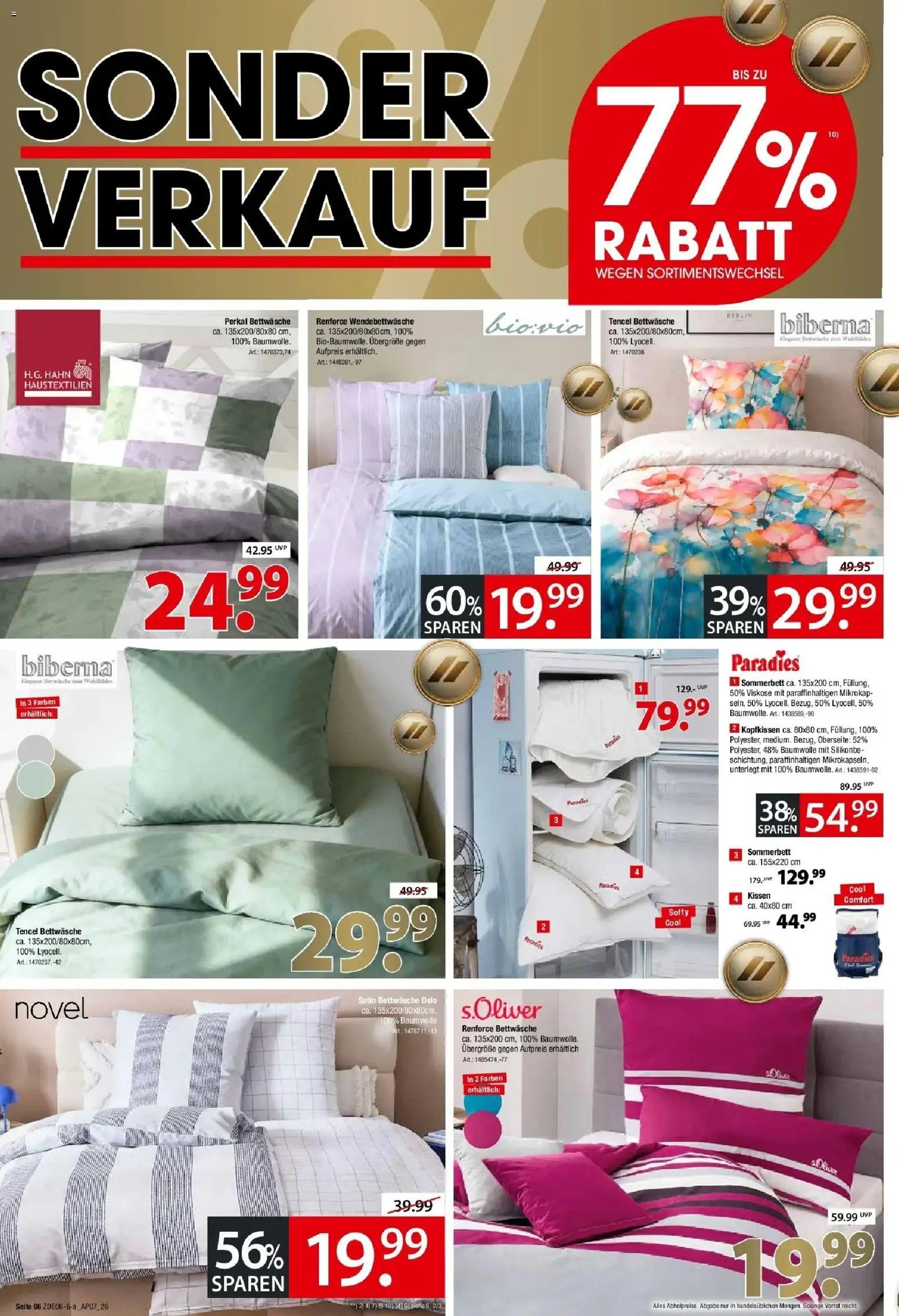 Zurbrüggen Sonderverkauf