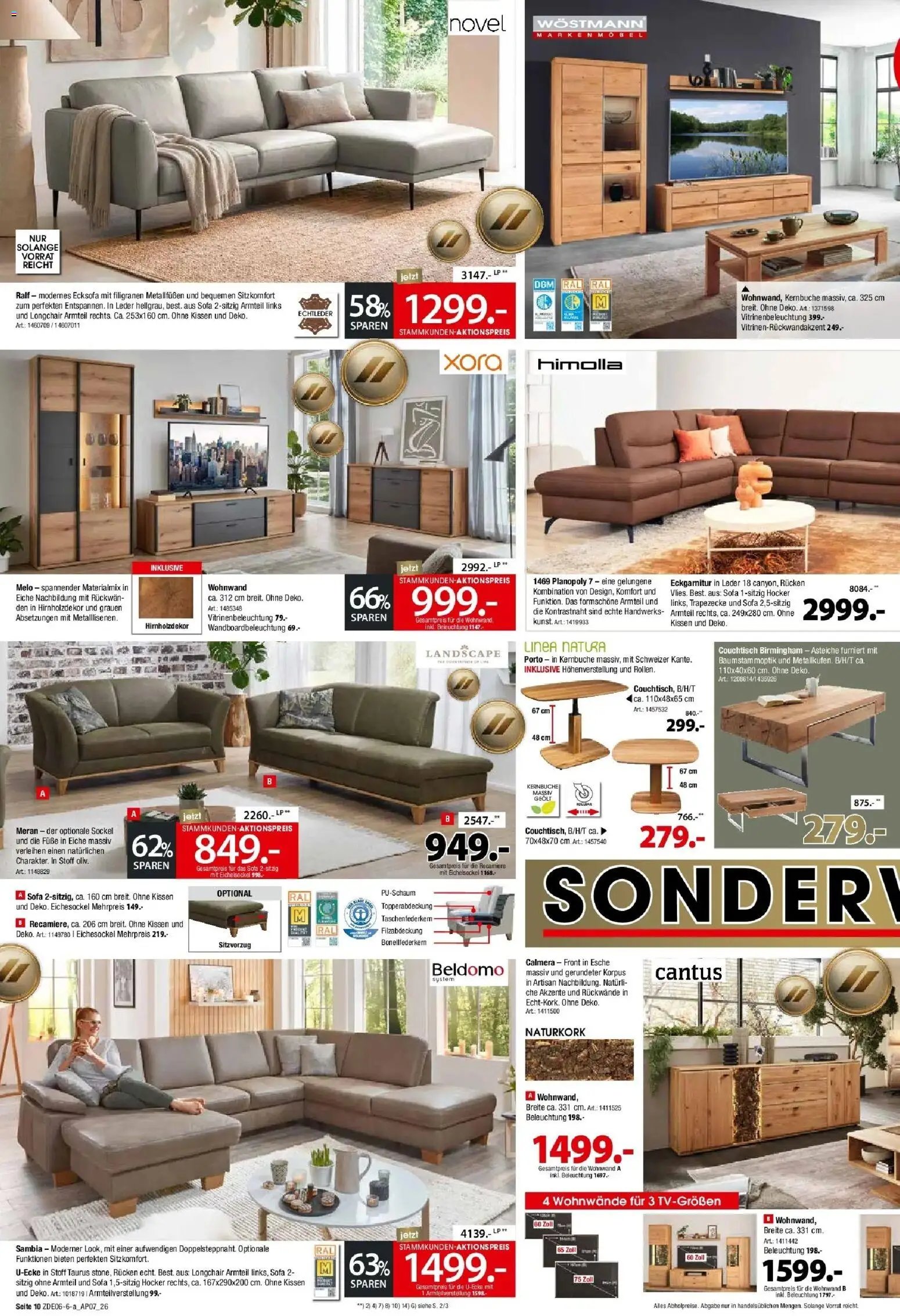 Zurbrüggen Sonderverkauf
