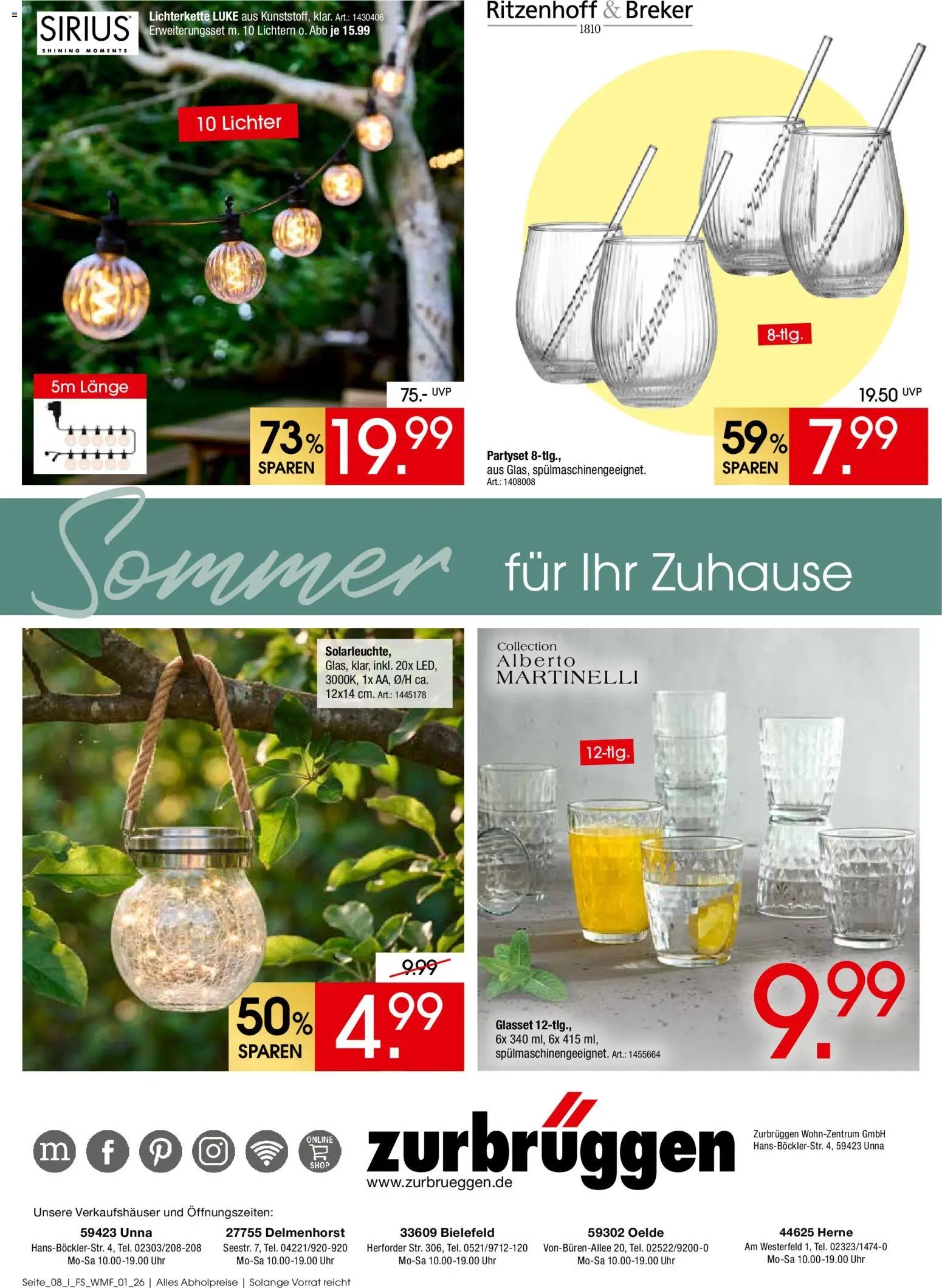 Zurbrüggen Sommer für Ihr Zuhause